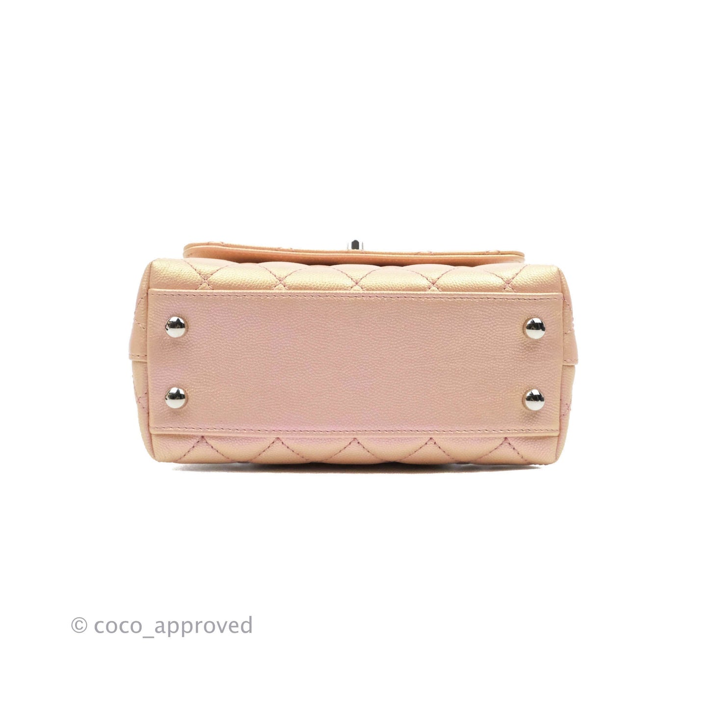 Chanel Extra Mini Coco Handle Iridescent Pink Caviar Rainbow Hardware