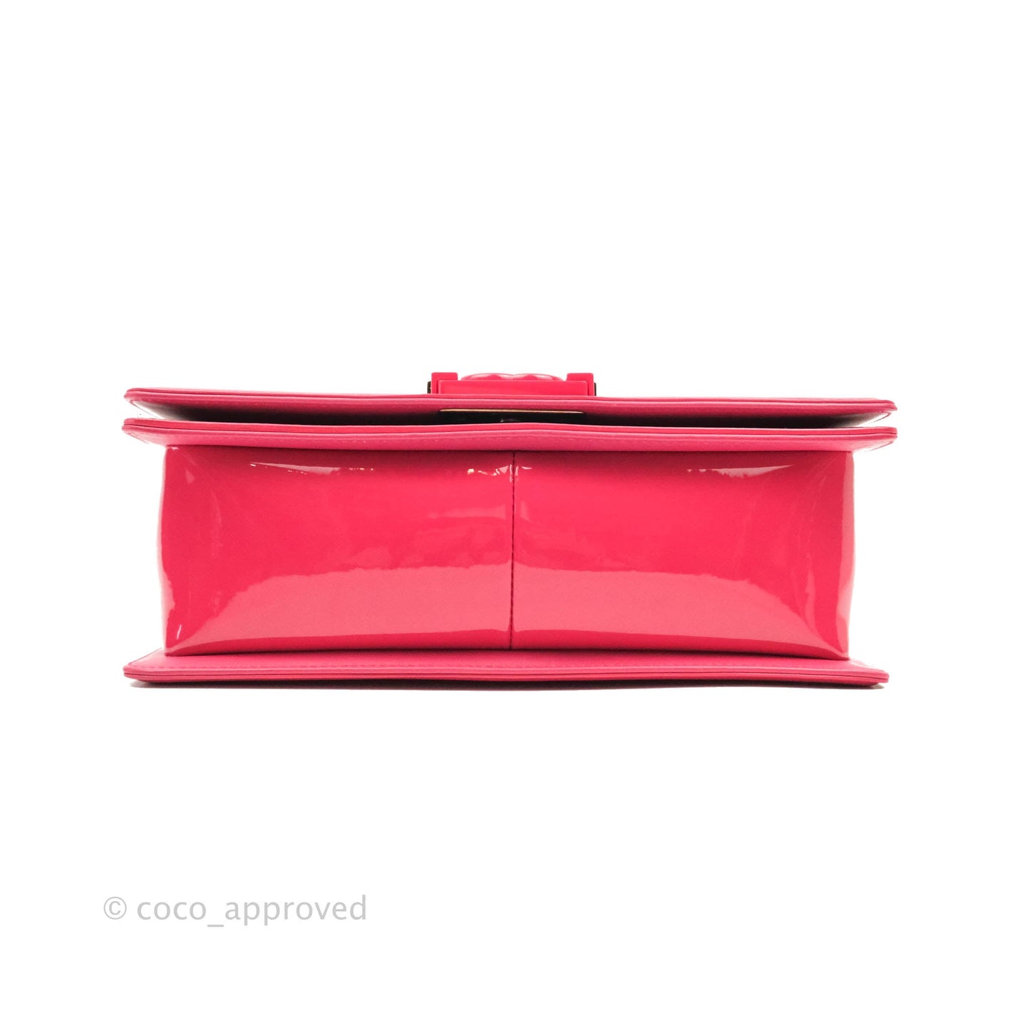 Chanel Quilted Medium Boy Bag Pink Patent Pink & Silver Hardware