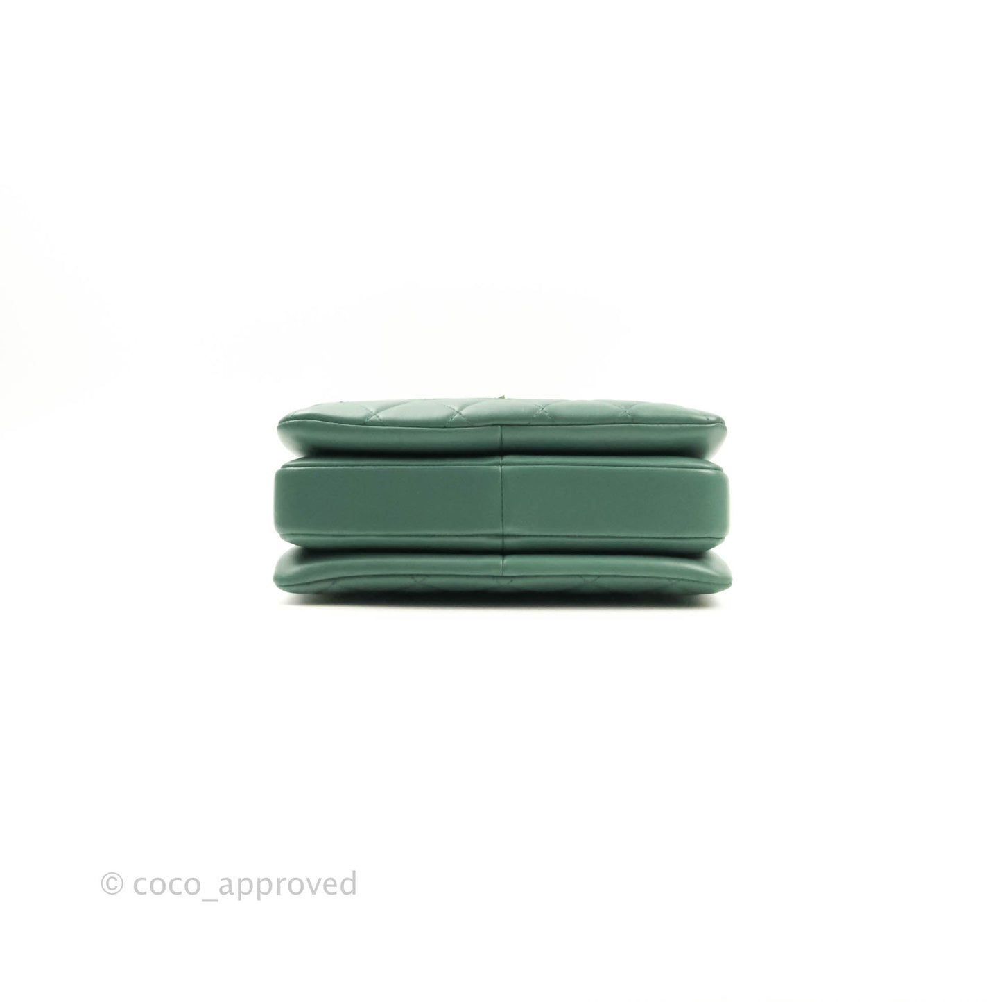 Chanel Quilted Trendy CC Small Green Lambskin Gold Hardware
