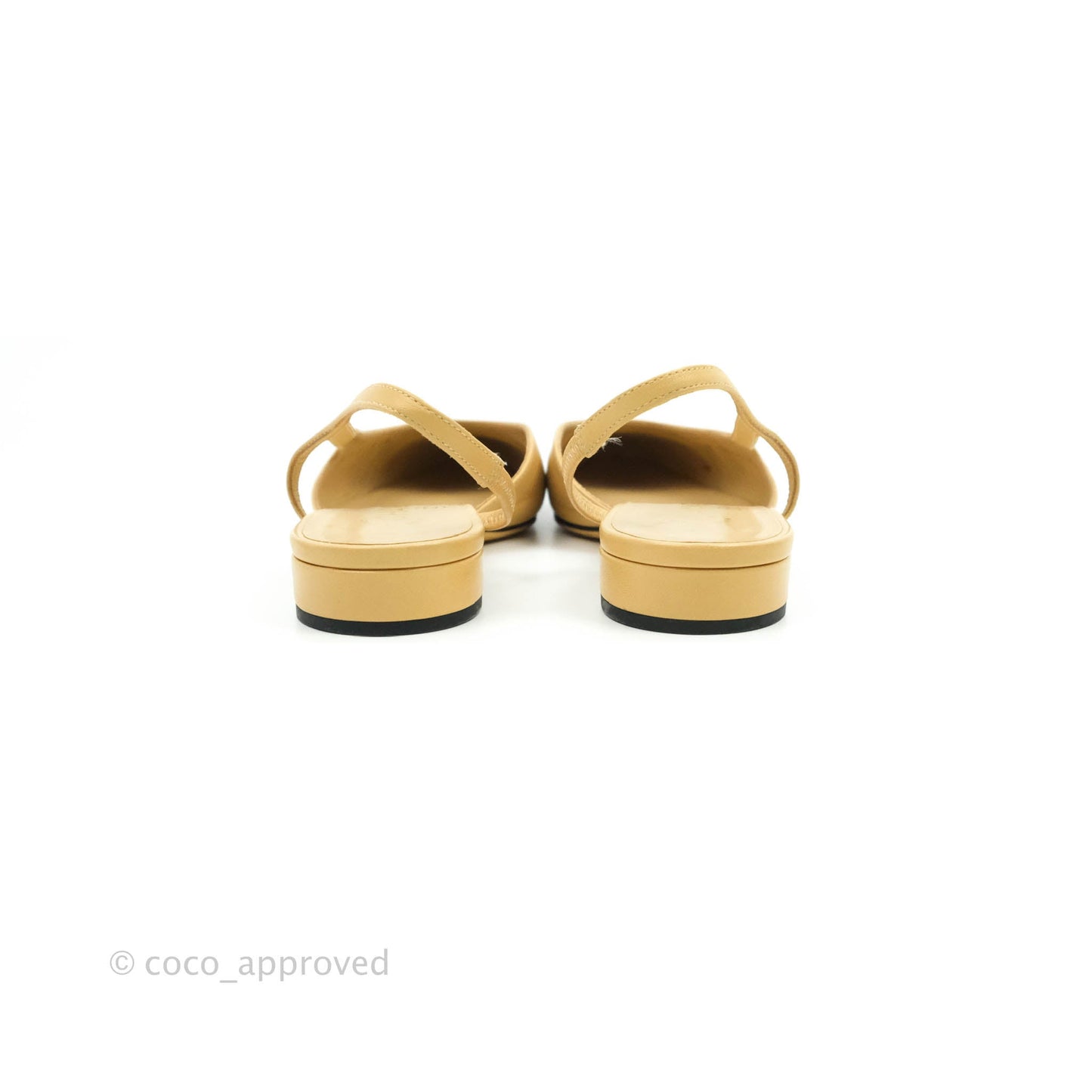 Chanel Classic Slingback Black and Beige Calfskin Size 36.5