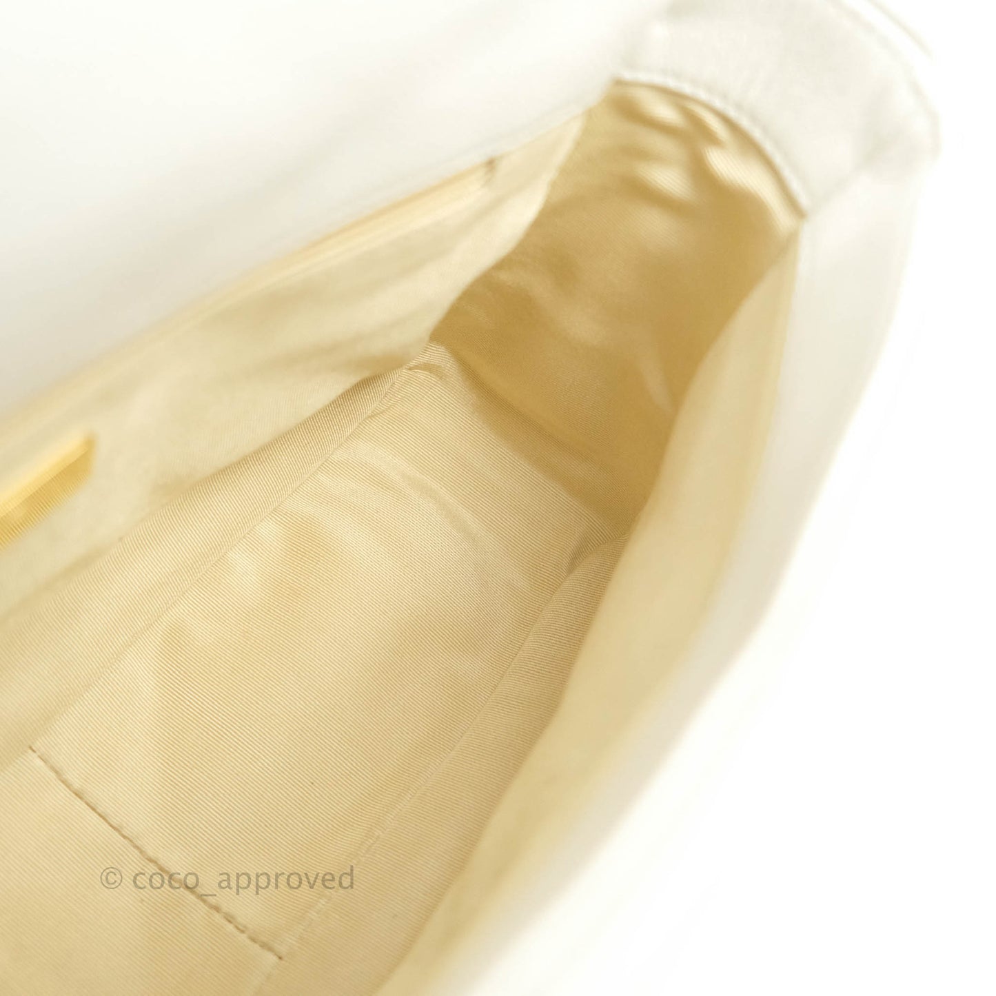 Chanel 19 Small White Goatskin Mixed Hardware 20A