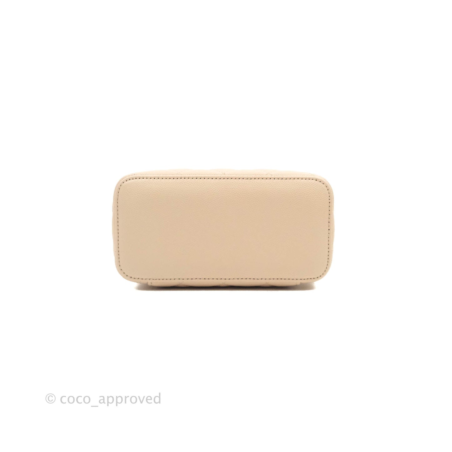 Chanel Classic Vanity Rectangular Light Beige Caviar Gold Hardware 22C