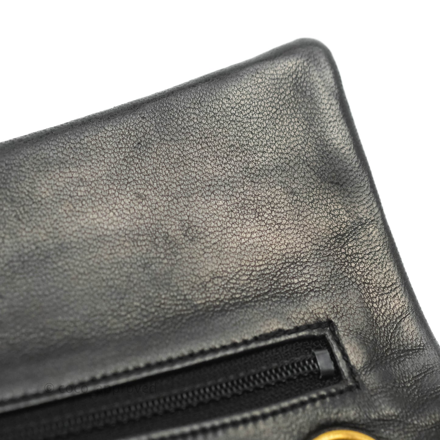 Chanel Classic Vintage Small S/M Flap Black Lambskin 24K Gold Hardware
