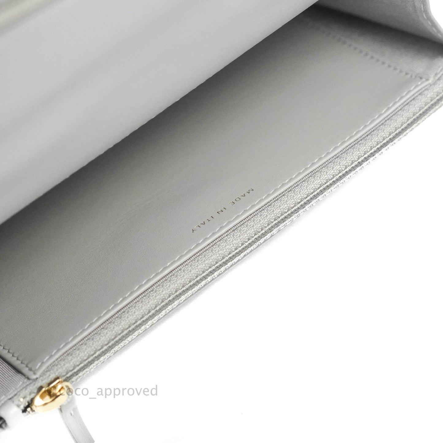 Chanel 19 Wallet on Chain WOC Grey Lambskin Mixed Hardware