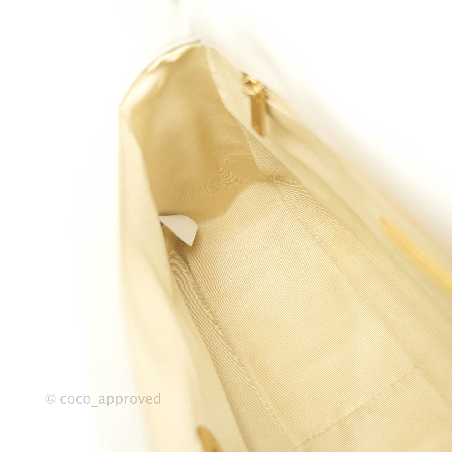 Chanel 19 Small White Goatskin Mixed Hardware 20A