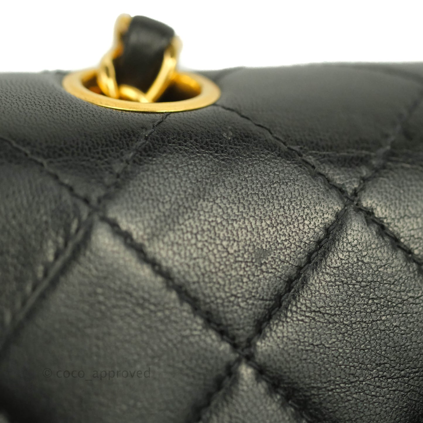 Chanel Vintage Classic M/L Medium Double Flap Black Lambskin 24K Gold Hardware