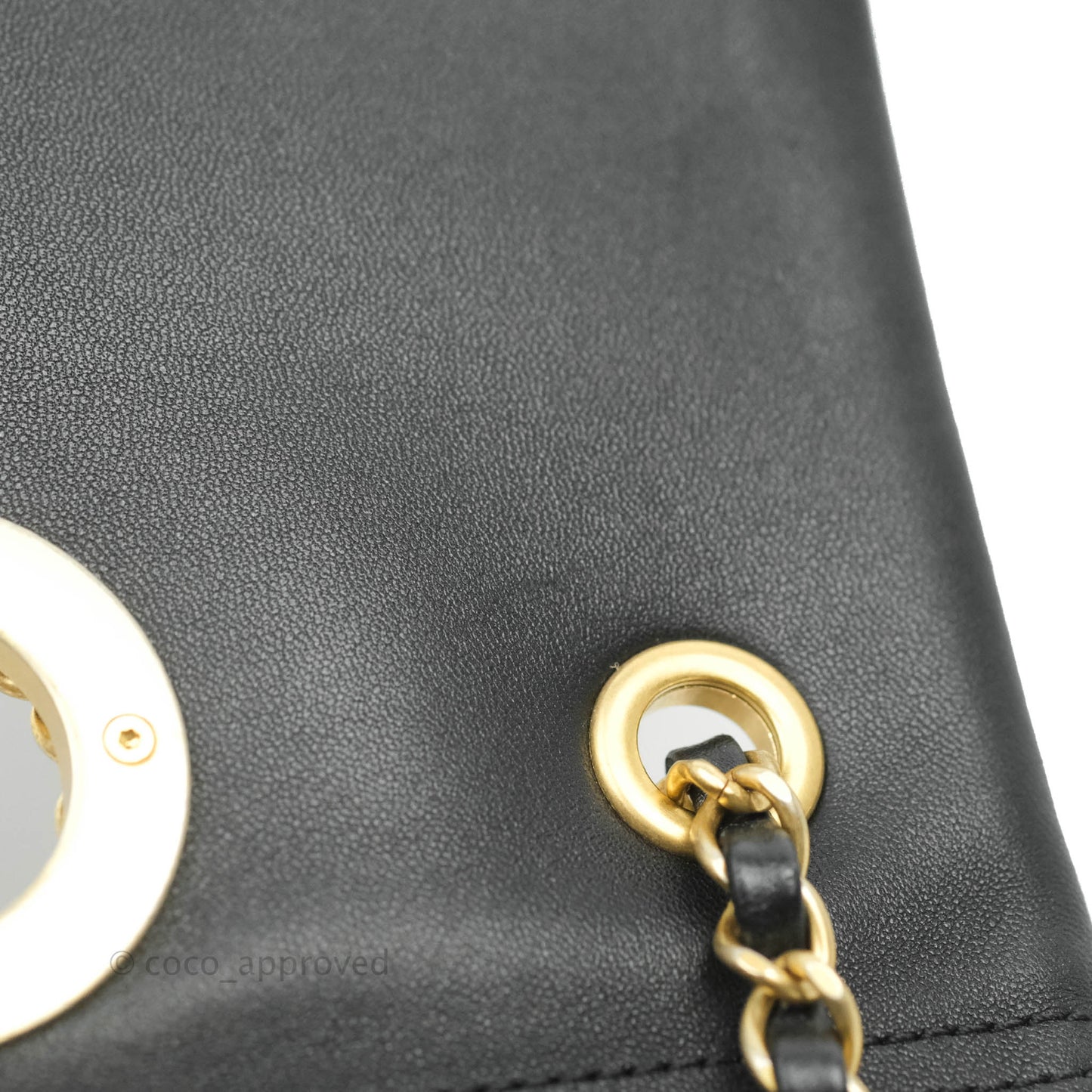 Chanel A Real Catch Quilted Flap Bag Black Aged Gold Hardware