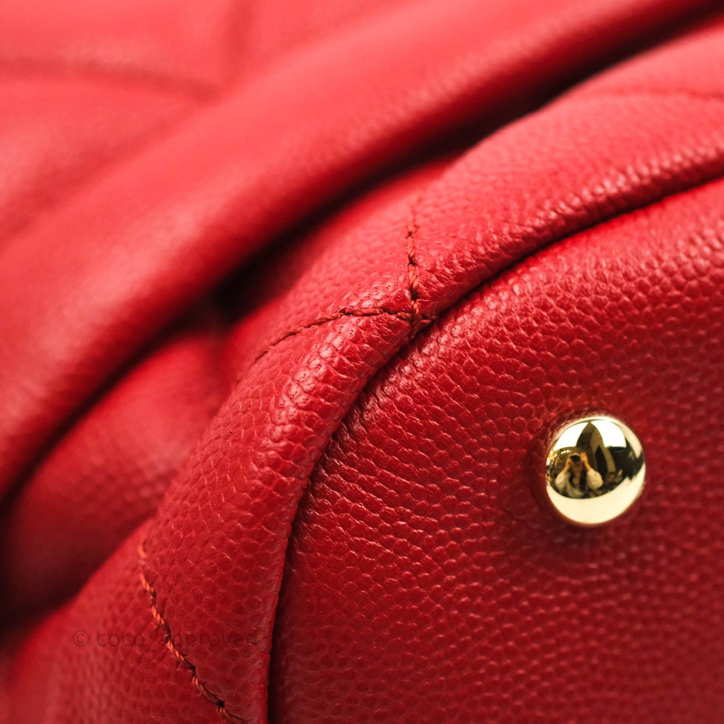 Chanel Medium Quilted Rolled Up Bucket Drawstring Bag Red Caviar Gold Hardware