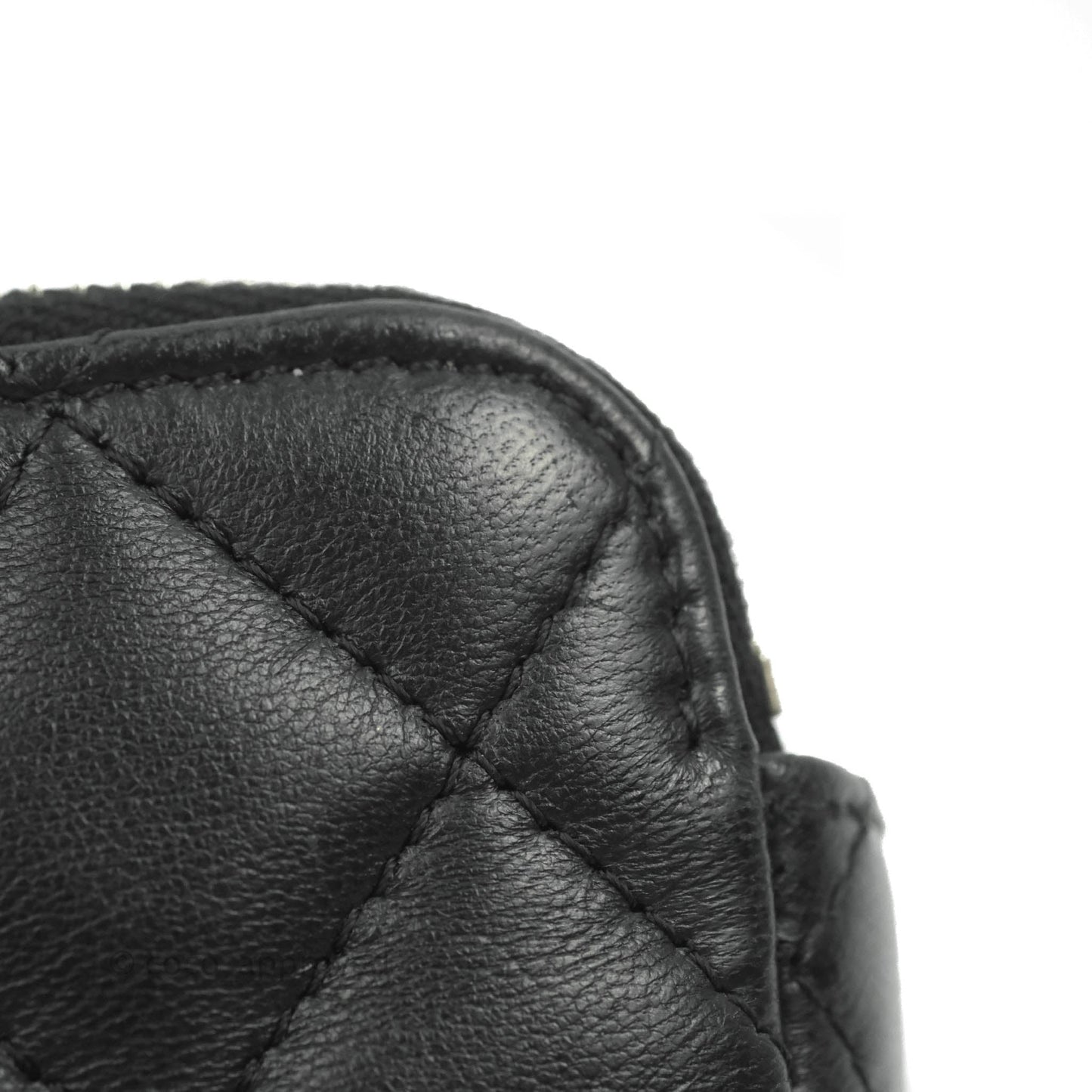 Chanel Classic Small Clutch With Chain Black Lambskin Silver Hardware