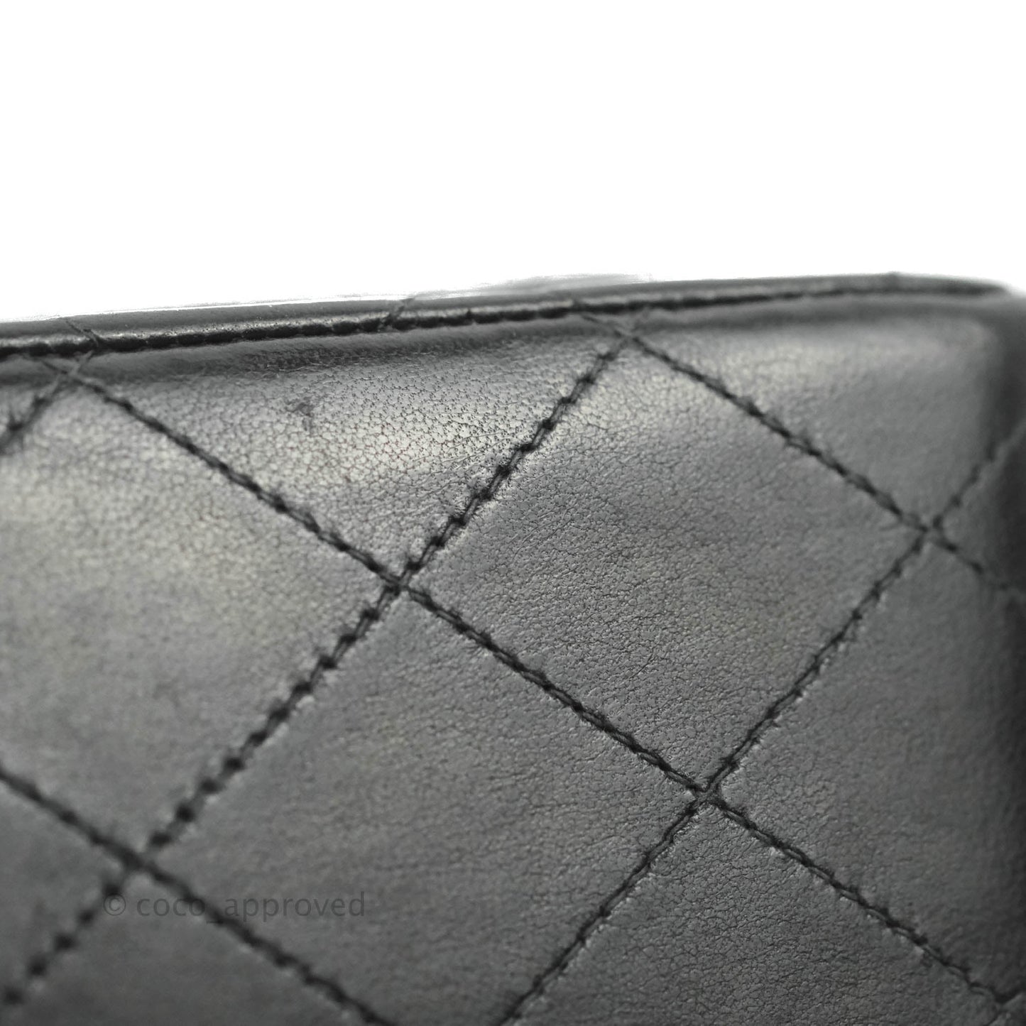 Chanel Vintage Classic M/L Medium Double Flap Black Lambskin 24K Gold Hardware