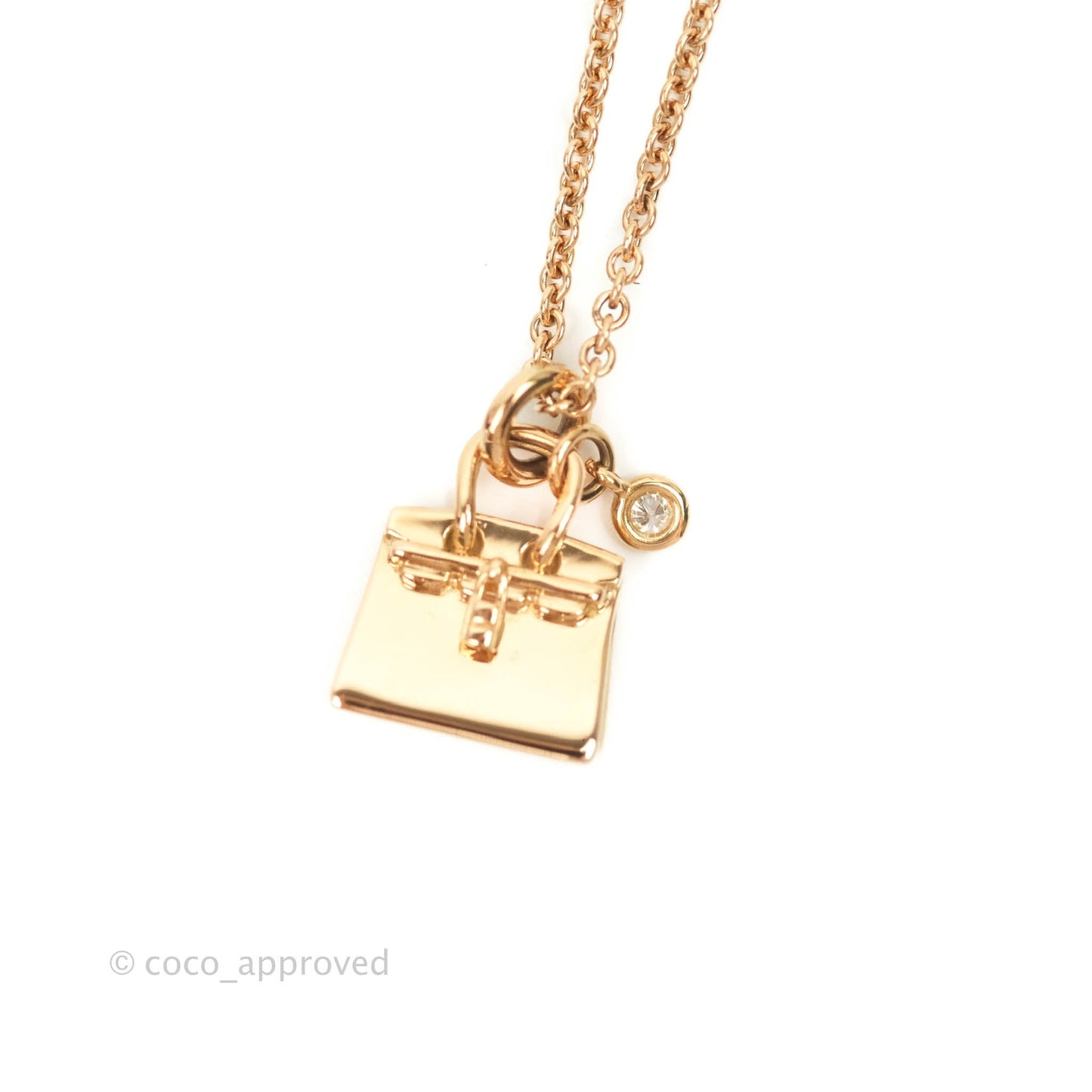 Hermès Birkin Amulette Pendant Necklace Rose Gold