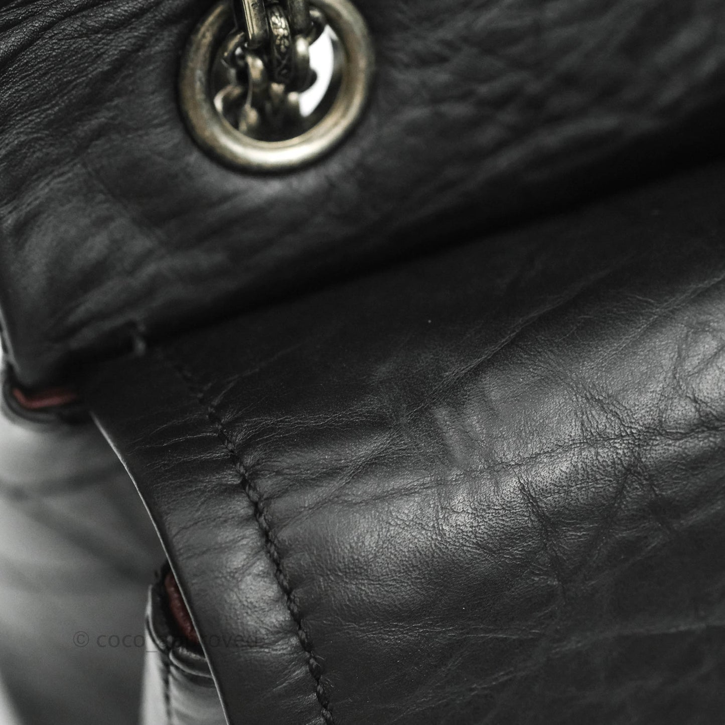 Chanel Quilted Reissue 226 Flap Black Aged Calfskin Ruthenium Hardware