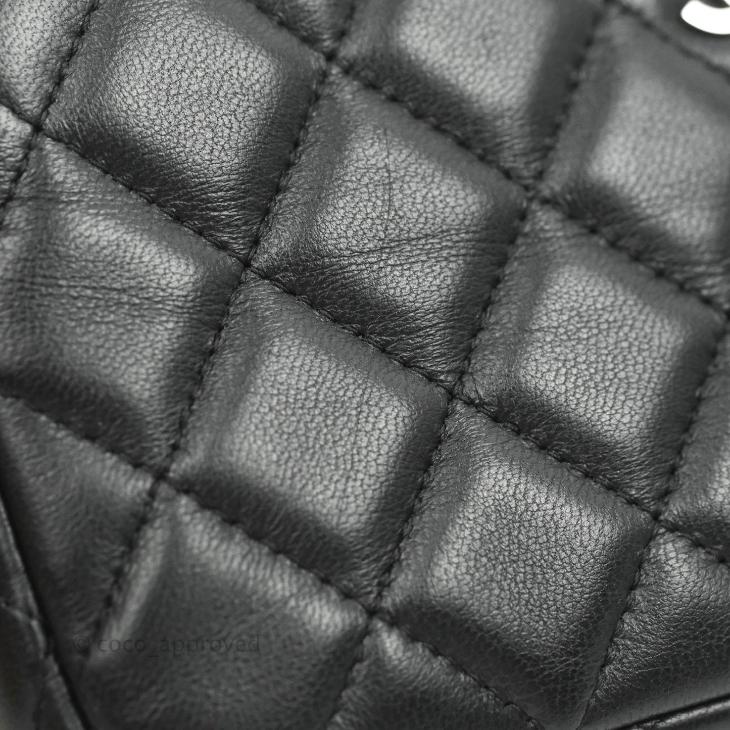 Chanel Classic Small Clutch With Chain Black Lambskin Silver Hardware