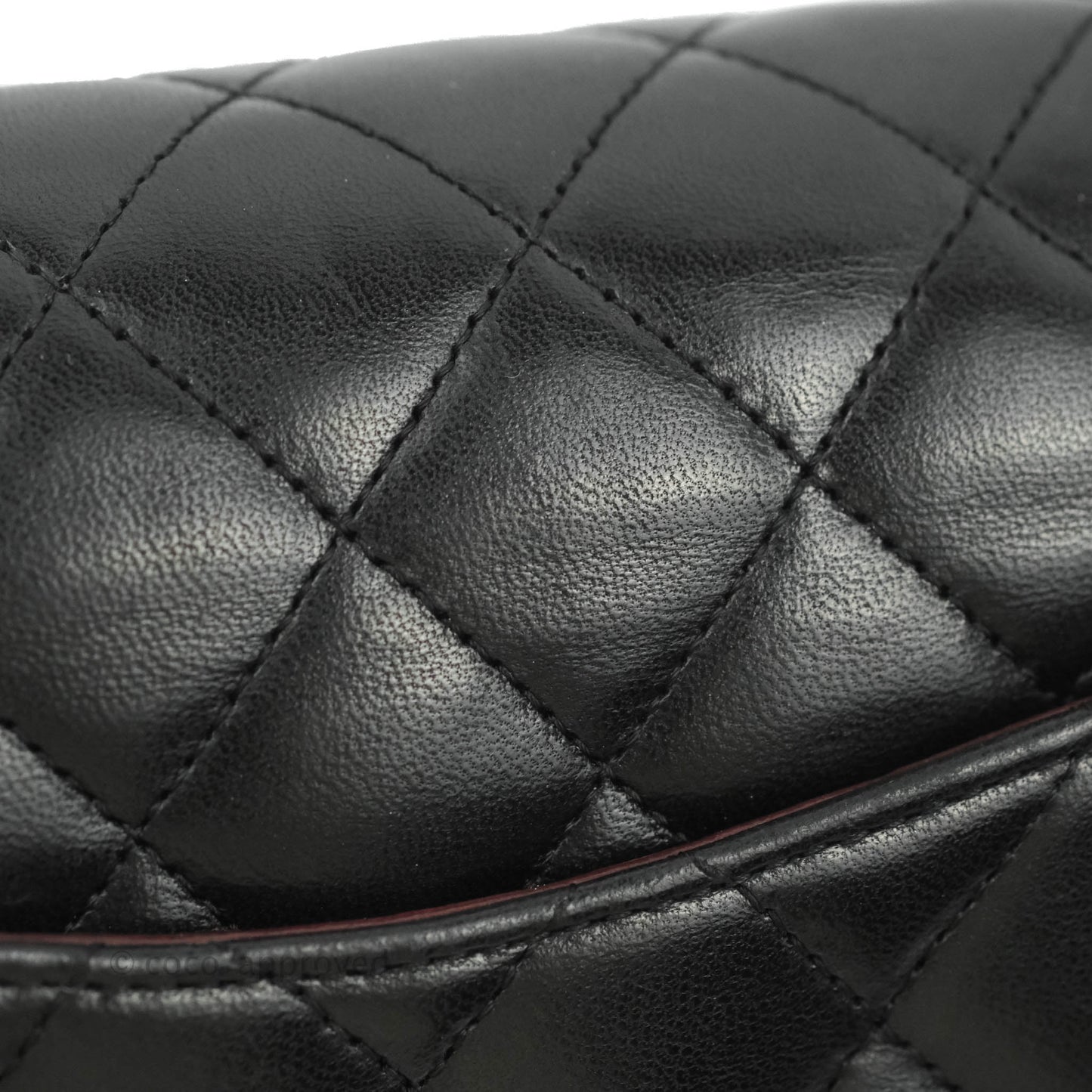 Chanel Classic M/L Medium Double Flap Black Lambskin Silver Hardware
