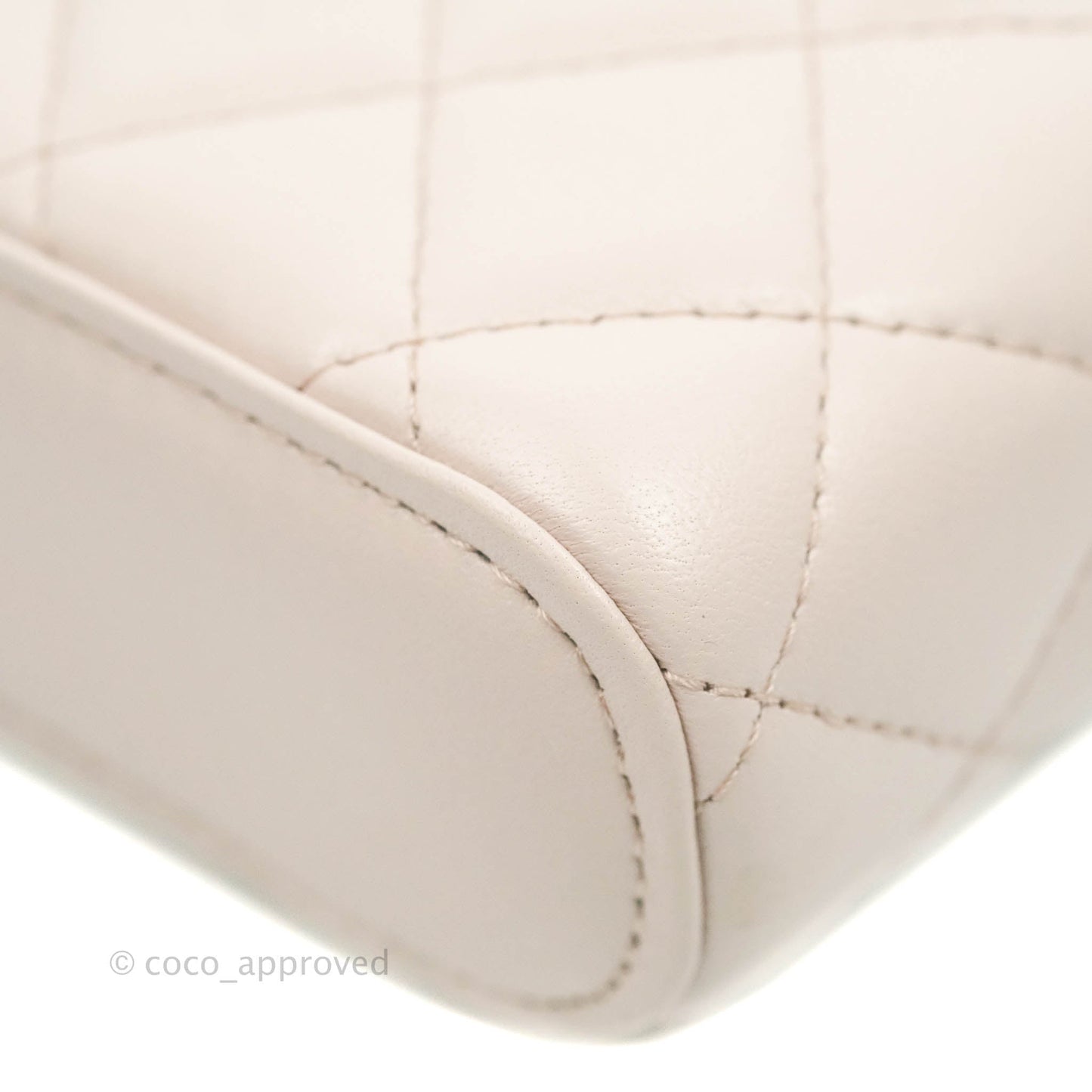 Chanel Quilted Trendy Vanity Phone Holder With Chain Pale Pink Lambskin Gold Hardware