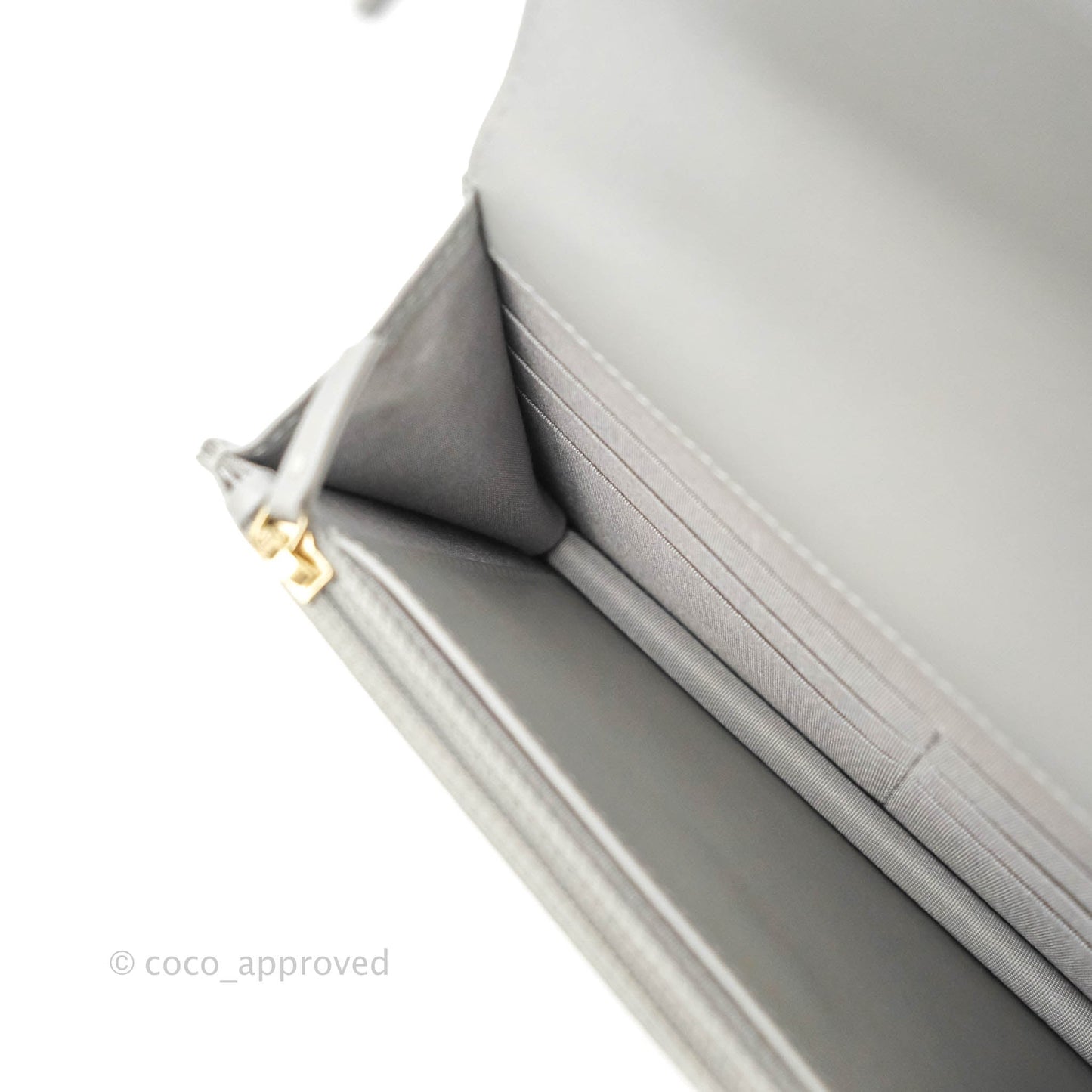 Chanel 19 Wallet on Chain WOC Grey Lambskin Mixed Hardware