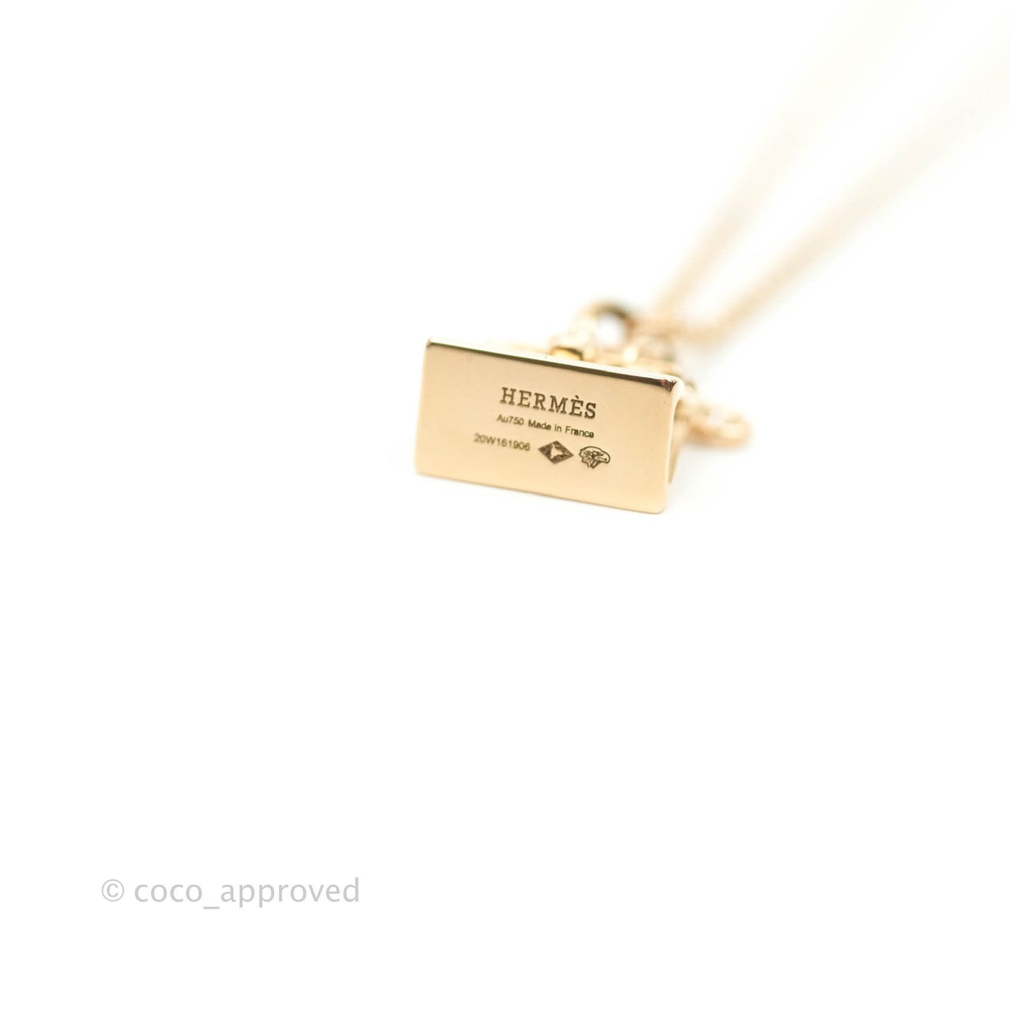 Hermès Birkin Amulette Pendant Necklace Rose Gold