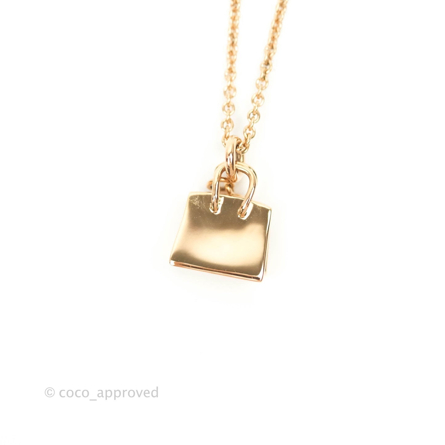 Hermès Birkin Amulette Pendant Necklace Rose Gold