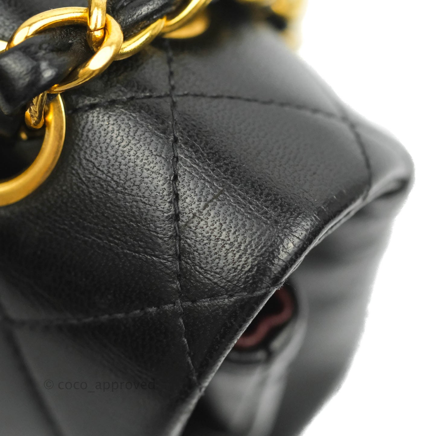 Chanel Vintage Classic M/L Medium Double Flap Black Lambskin 24K Gold Hardware