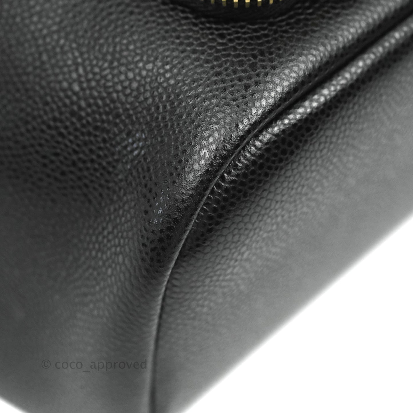 Chanel Business Affinity Drawstring Bucket Bag Black Caviar Gold Hardware 21P