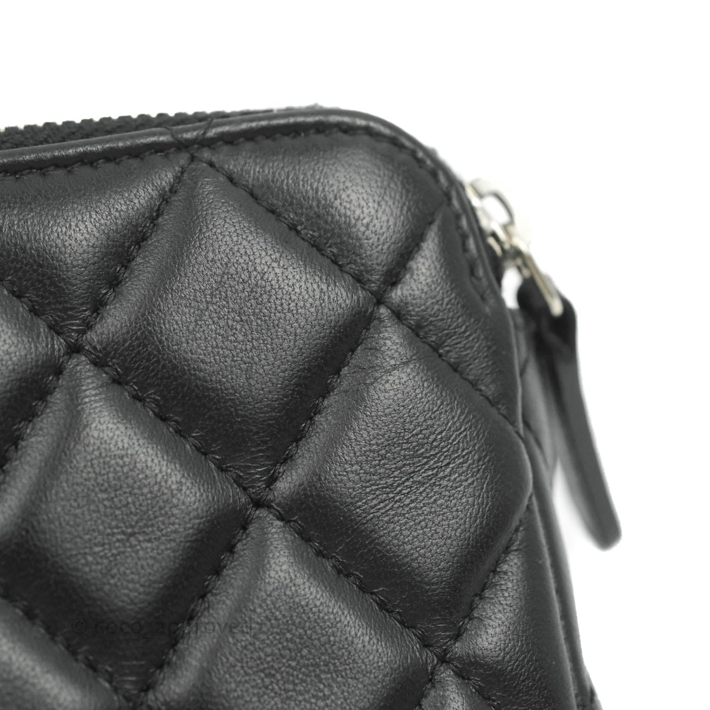 Chanel Classic Small Clutch With Chain Black Lambskin Silver Hardware