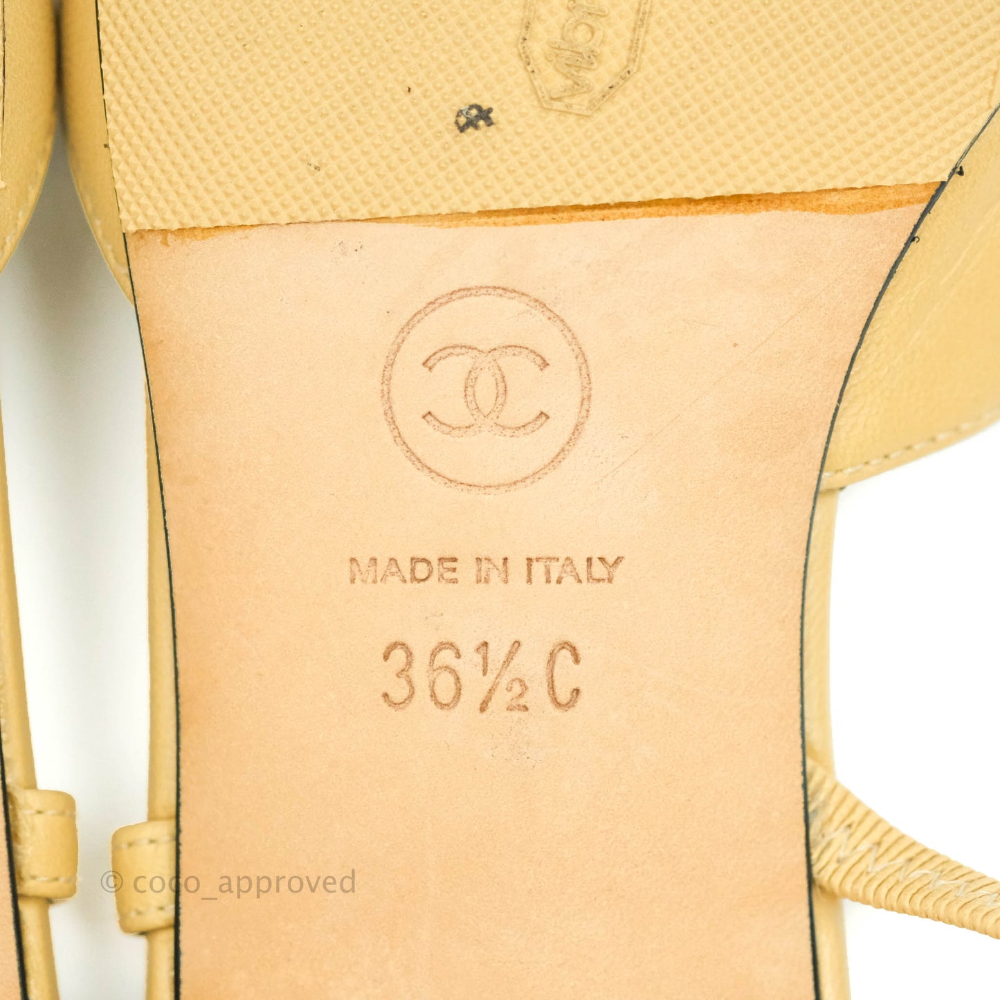 Chanel Classic Slingback Black and Beige Calfskin Size 36.5