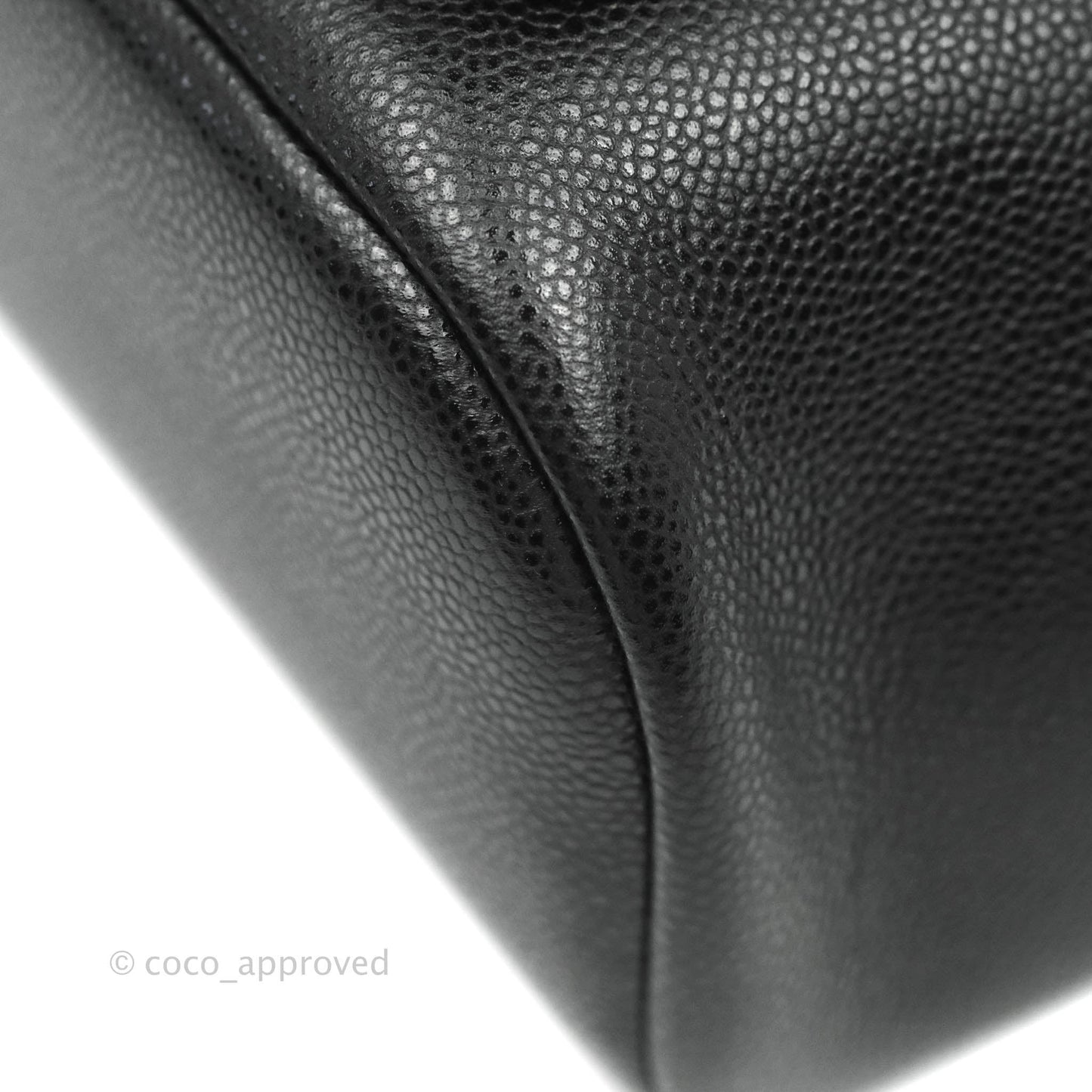Chanel Business Affinity Drawstring Bucket Bag Black Caviar Gold Hardware 21P