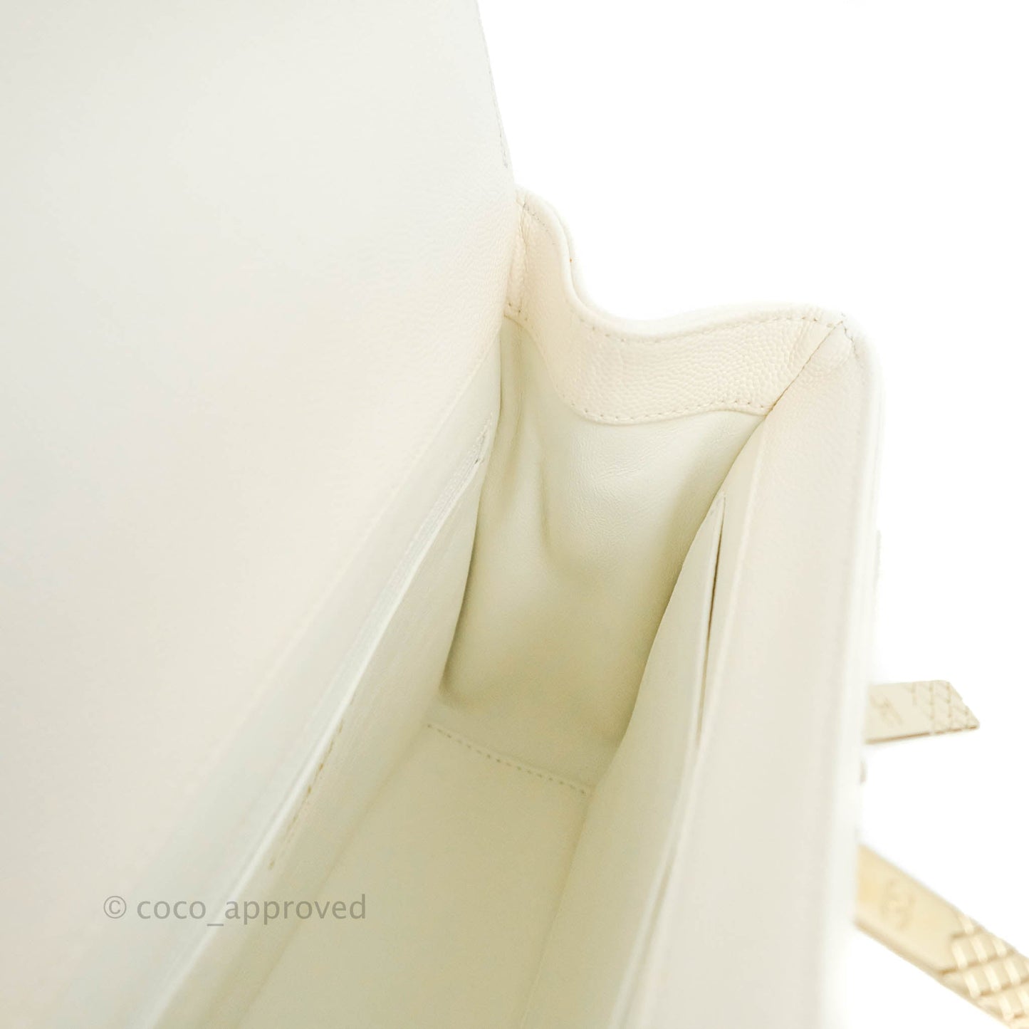 Chanel Quilted Medium Business Affinity Flap White Caviar Gold Hardware