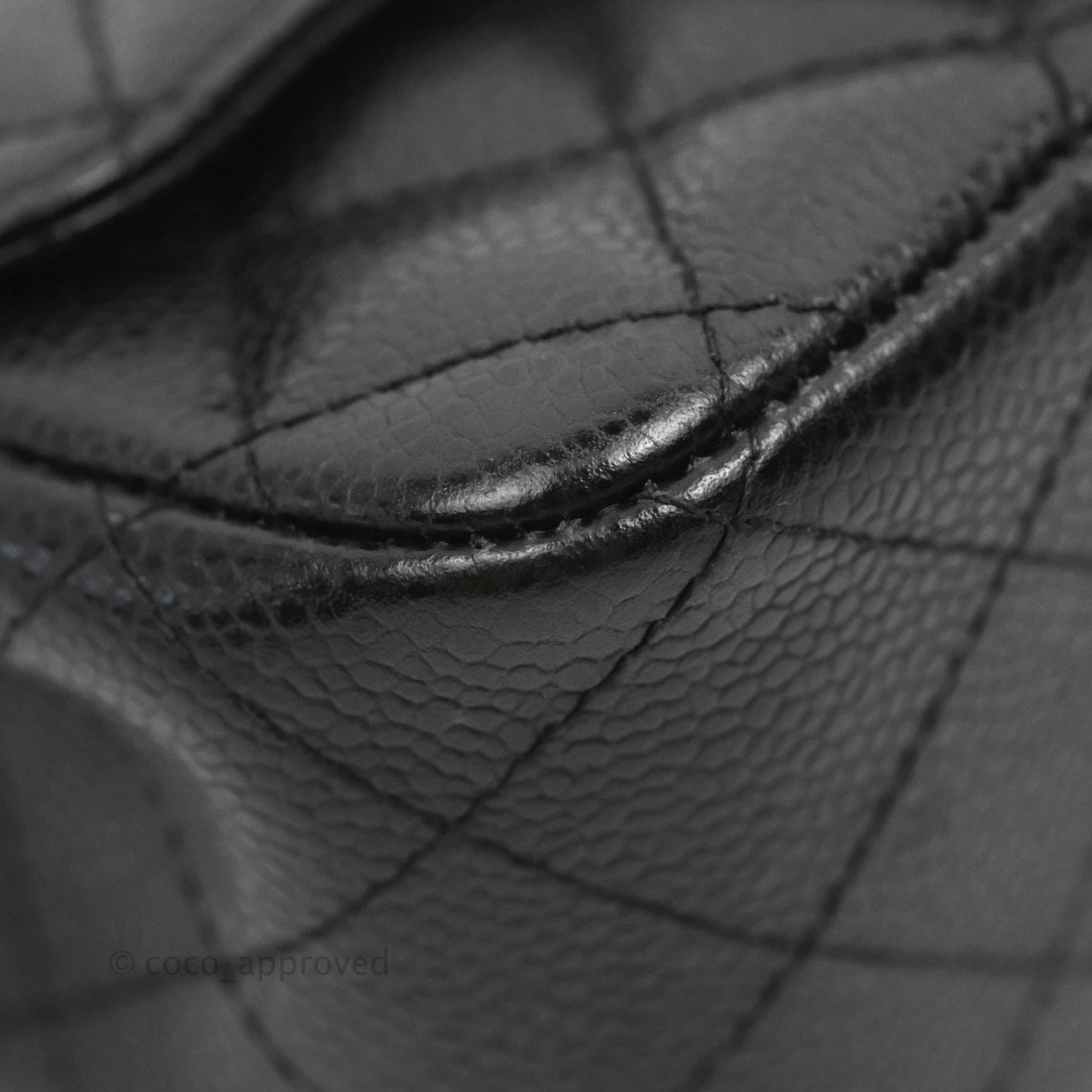 Chanel Mini Square Quilted Black Caviar Silver Hardware