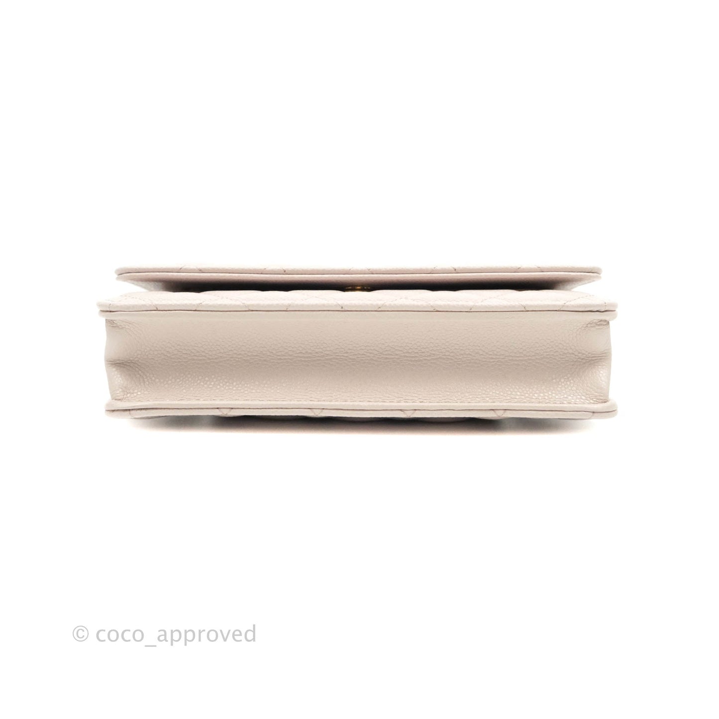 Chanel Quilted WOC Lilac Caviar CC Coco Chain Gold Hardware