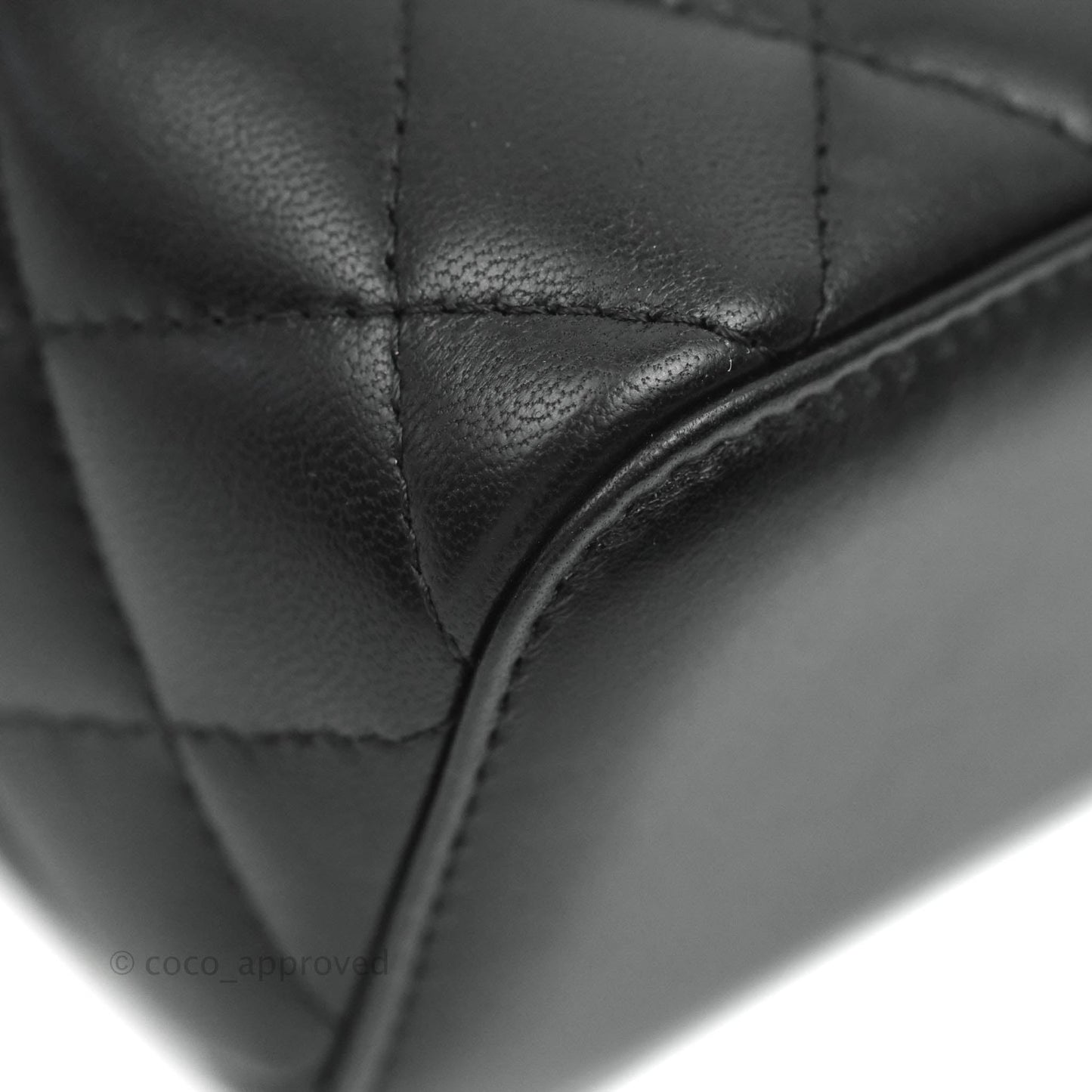 Chanel Classic Mini Pearl Crush Vanity With Chain Black Lambskin Aged Gold Hardware