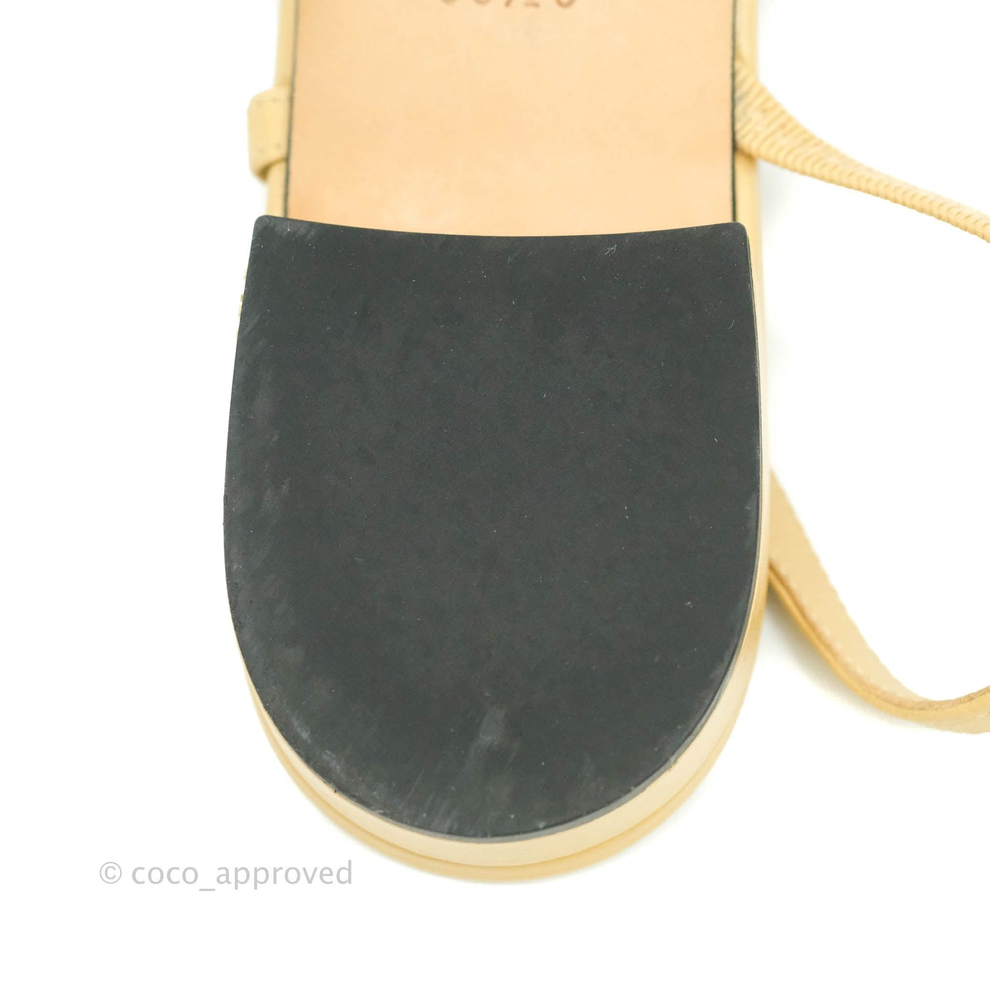 Chanel Classic Slingback Black and Beige Calfskin Size 36.5