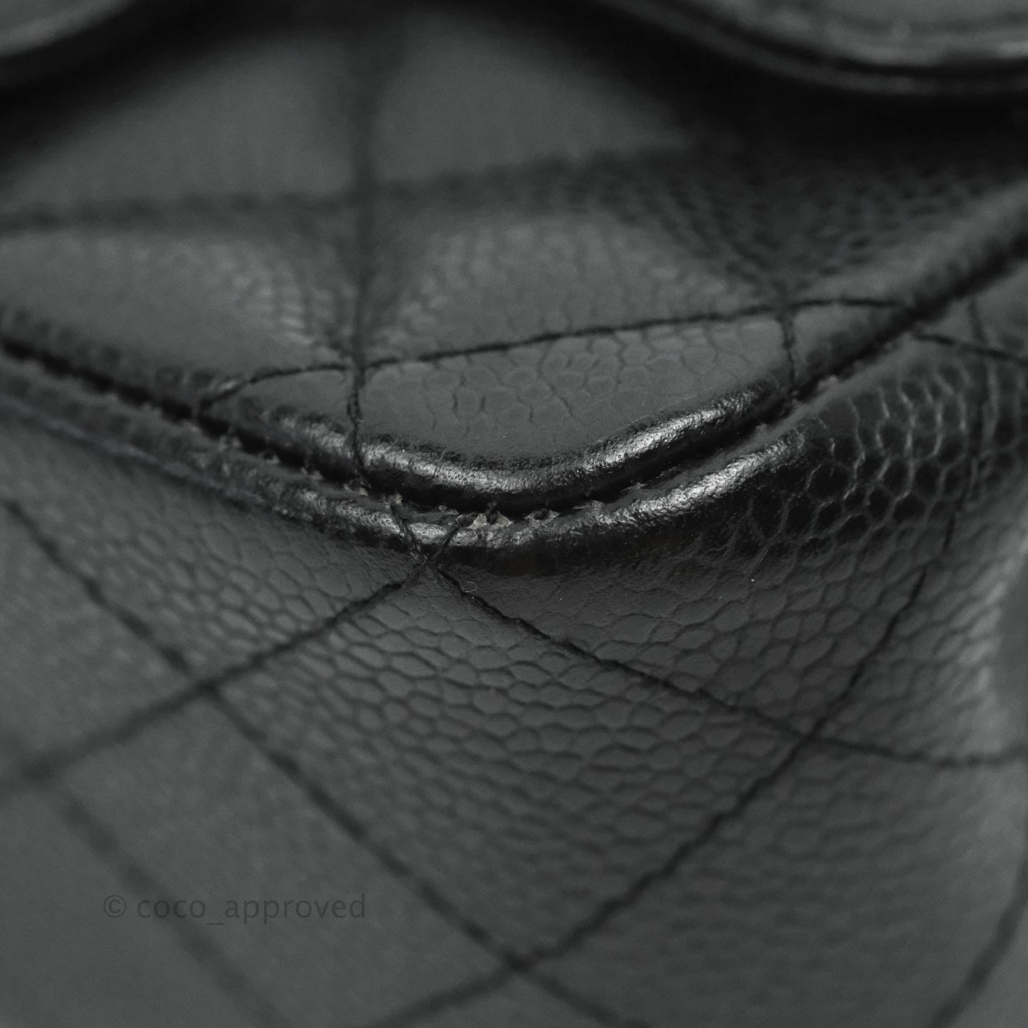 Chanel Mini Square Quilted Black Caviar Silver Hardware
