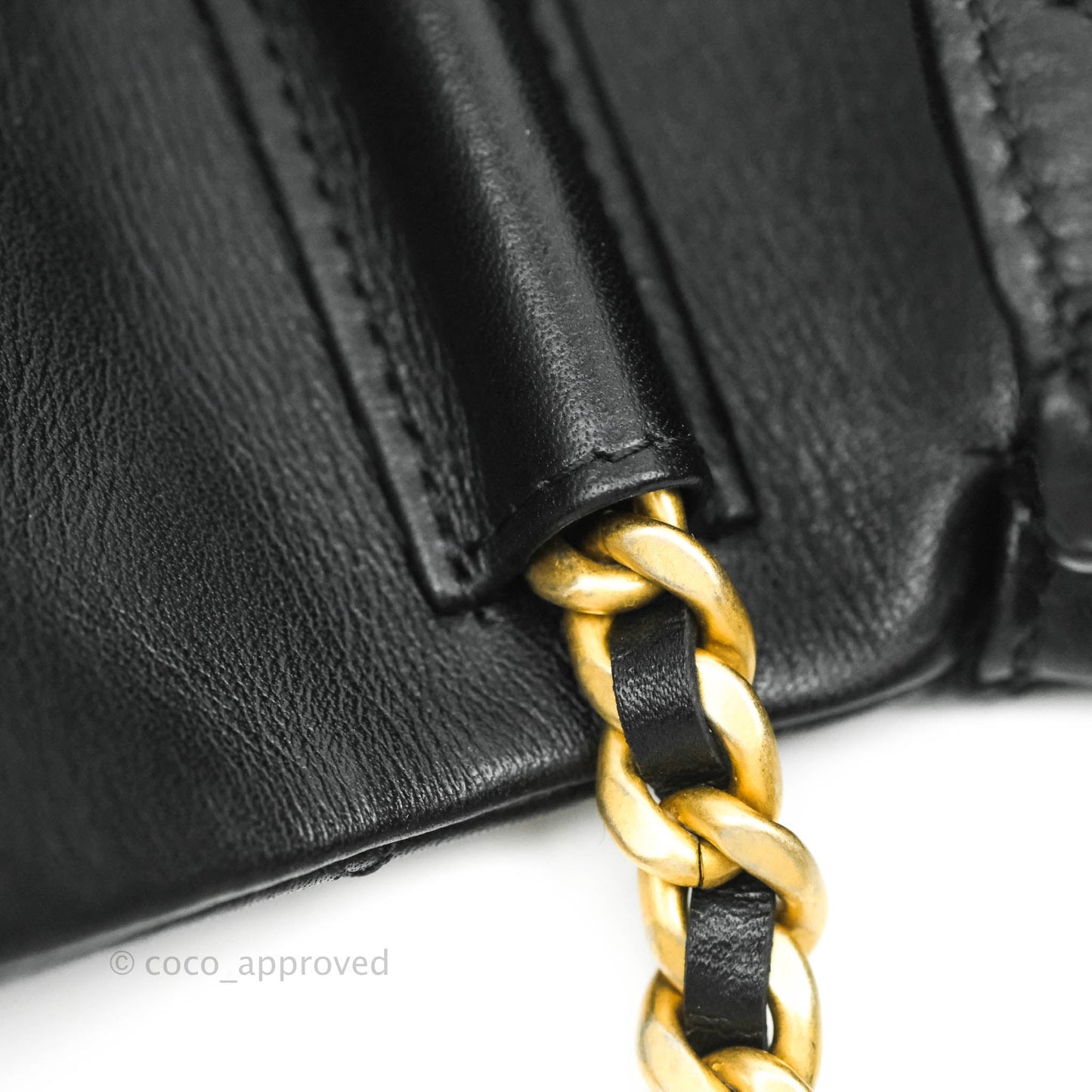 Chanel Clutch with Chain Black Calfskin Aged Gold Hardware