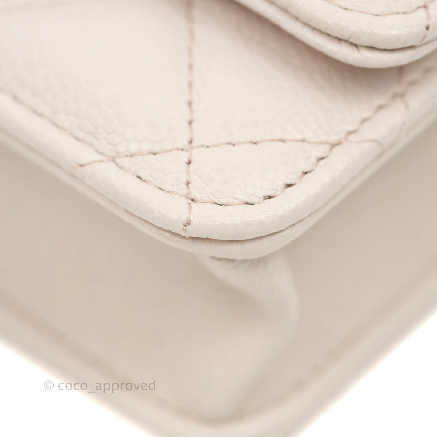 Chanel Quilted WOC Lilac Caviar CC Coco Chain Gold Hardware