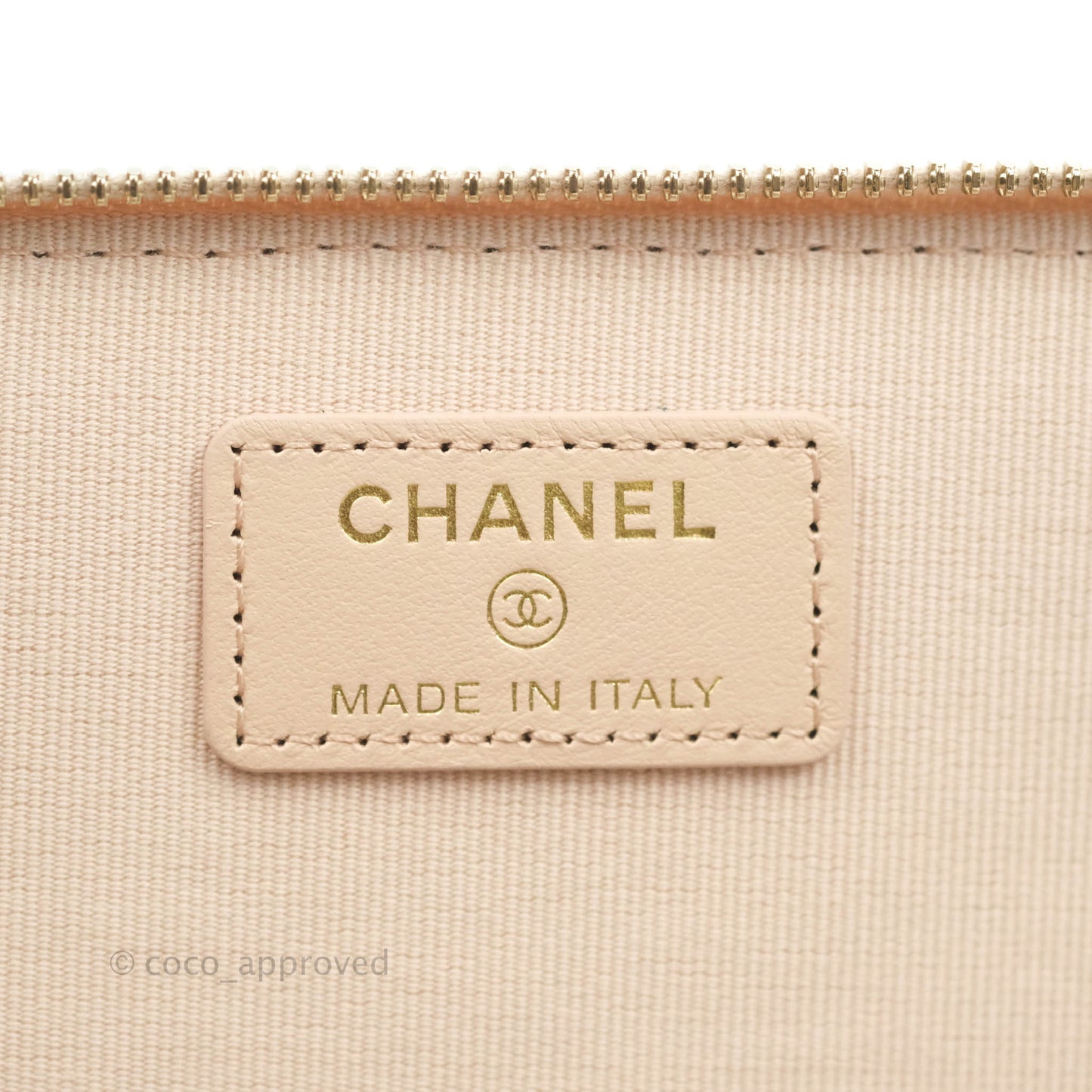 Chanel Classic Vanity Rectangular Light Beige Caviar Gold Hardware 22C