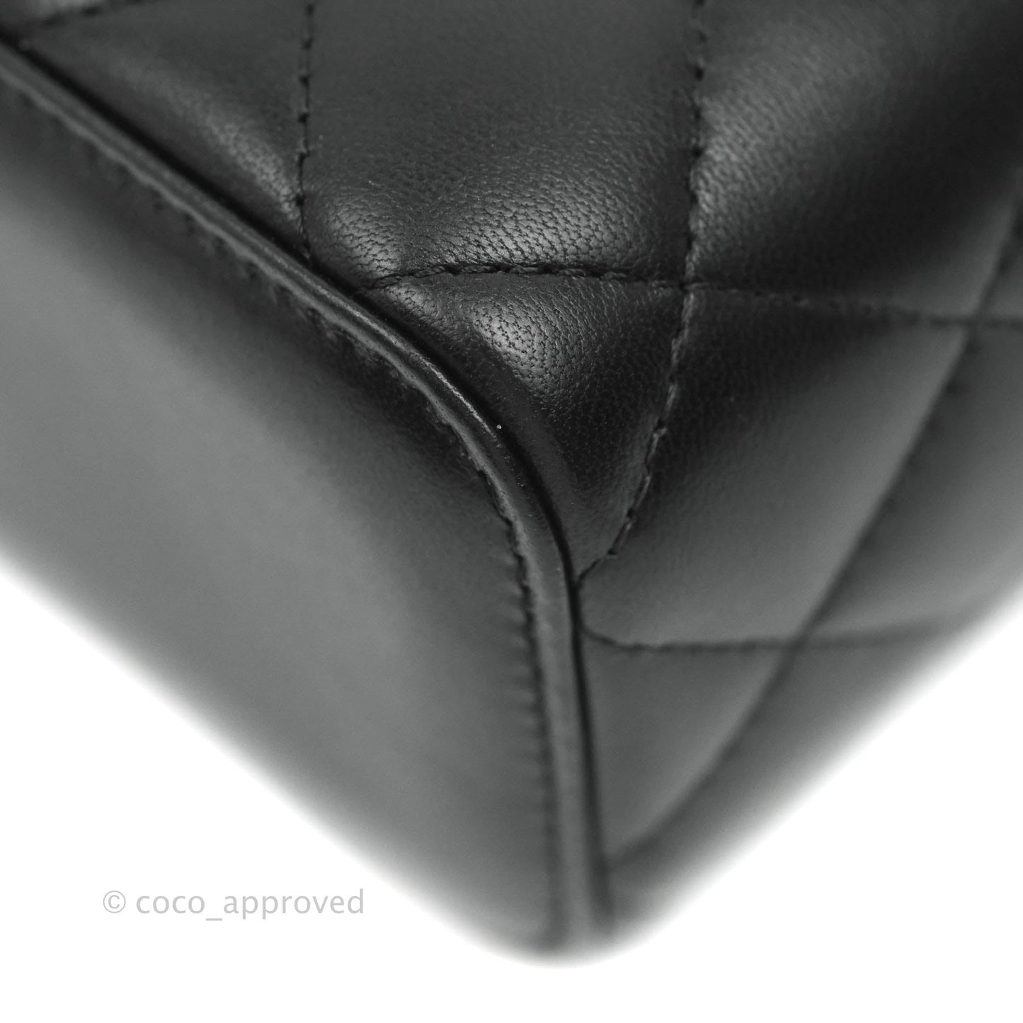 Chanel Classic Mini Pearl Crush Vanity With Chain Black Lambskin Aged Gold Hardware