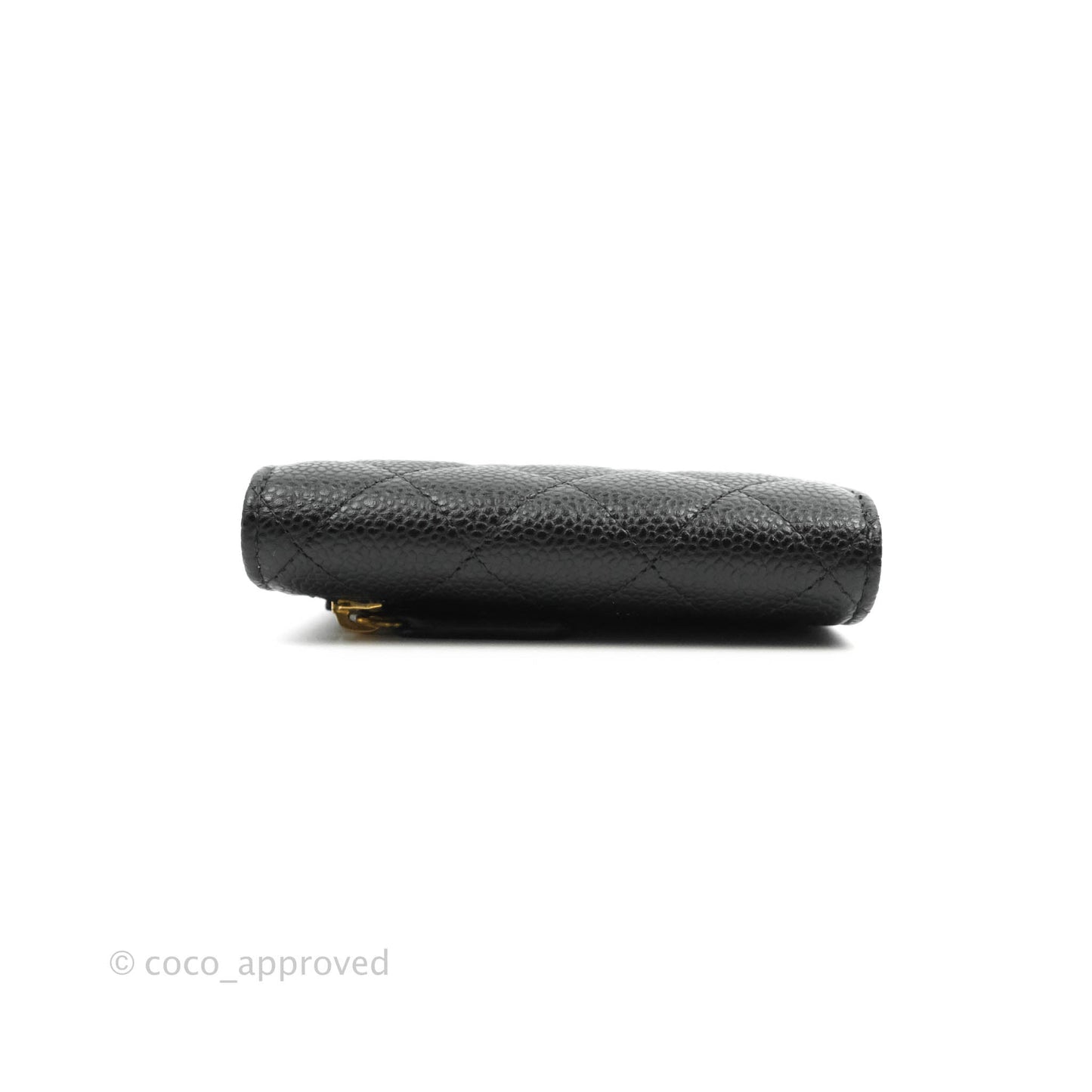 Chanel Classic Flap Wallet Black Caviar Gold Hardware