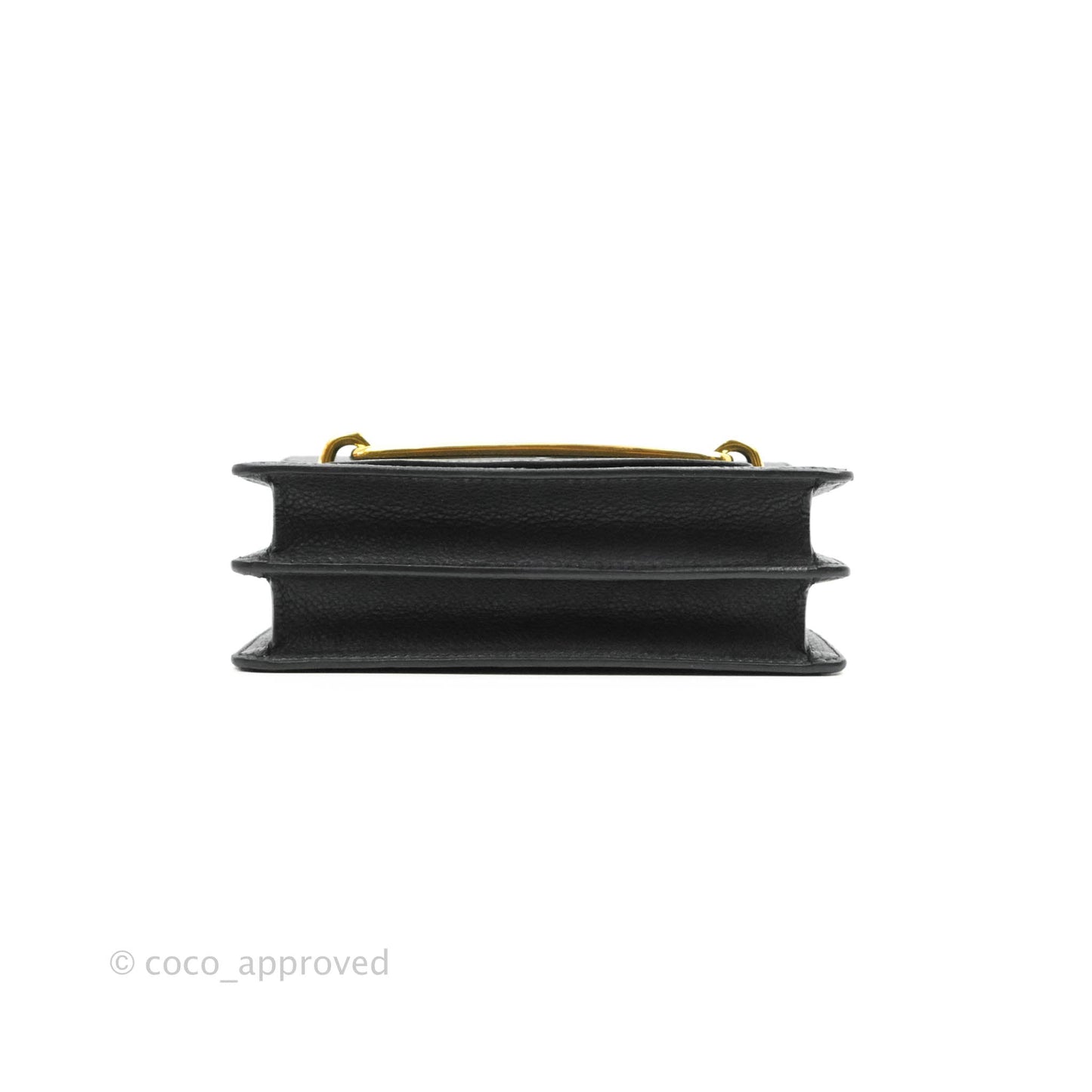 Hermès Roulis Mini 18 Black Clemence Gold Hardware
