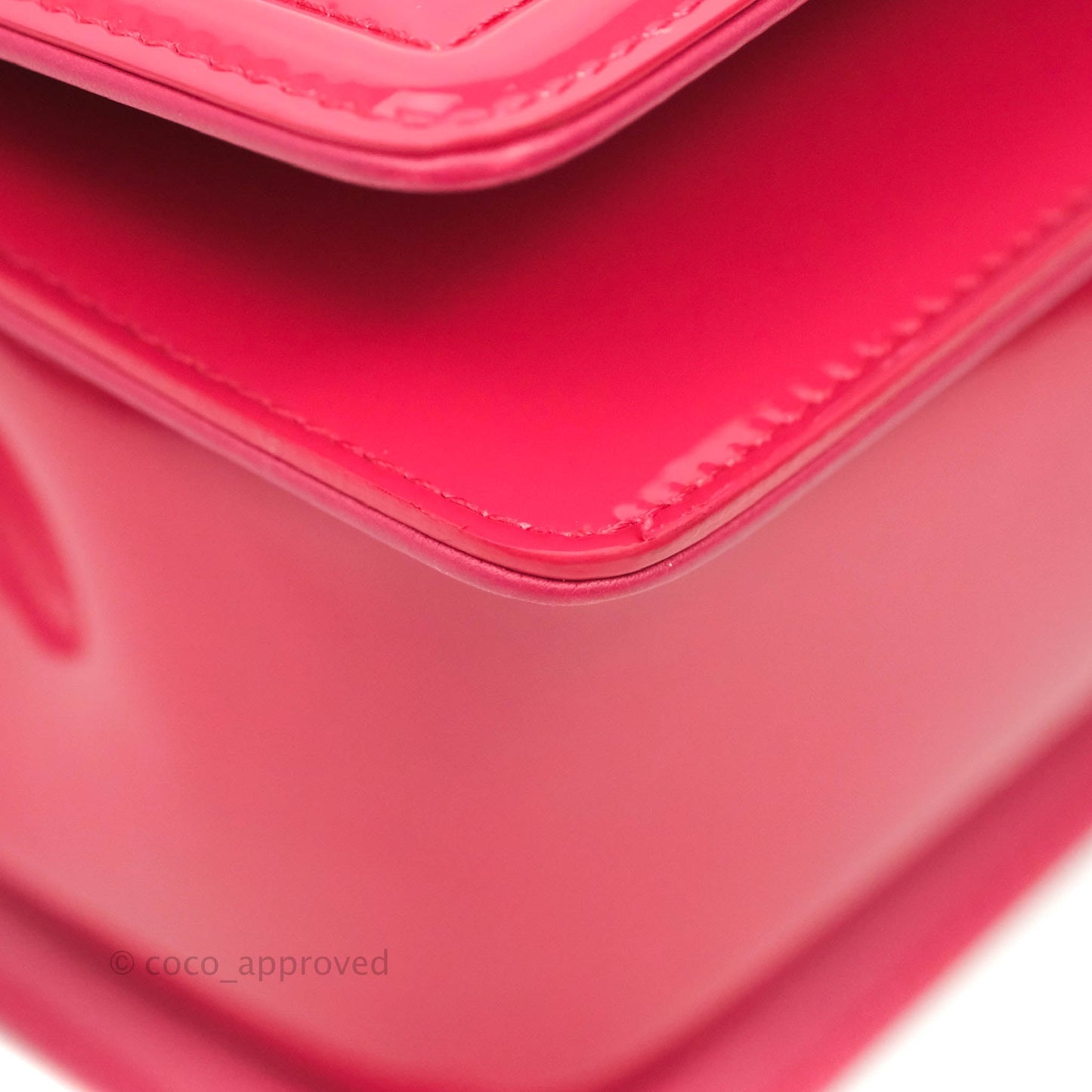 Chanel Quilted Medium Boy Bag Pink Patent Pink & Silver Hardware