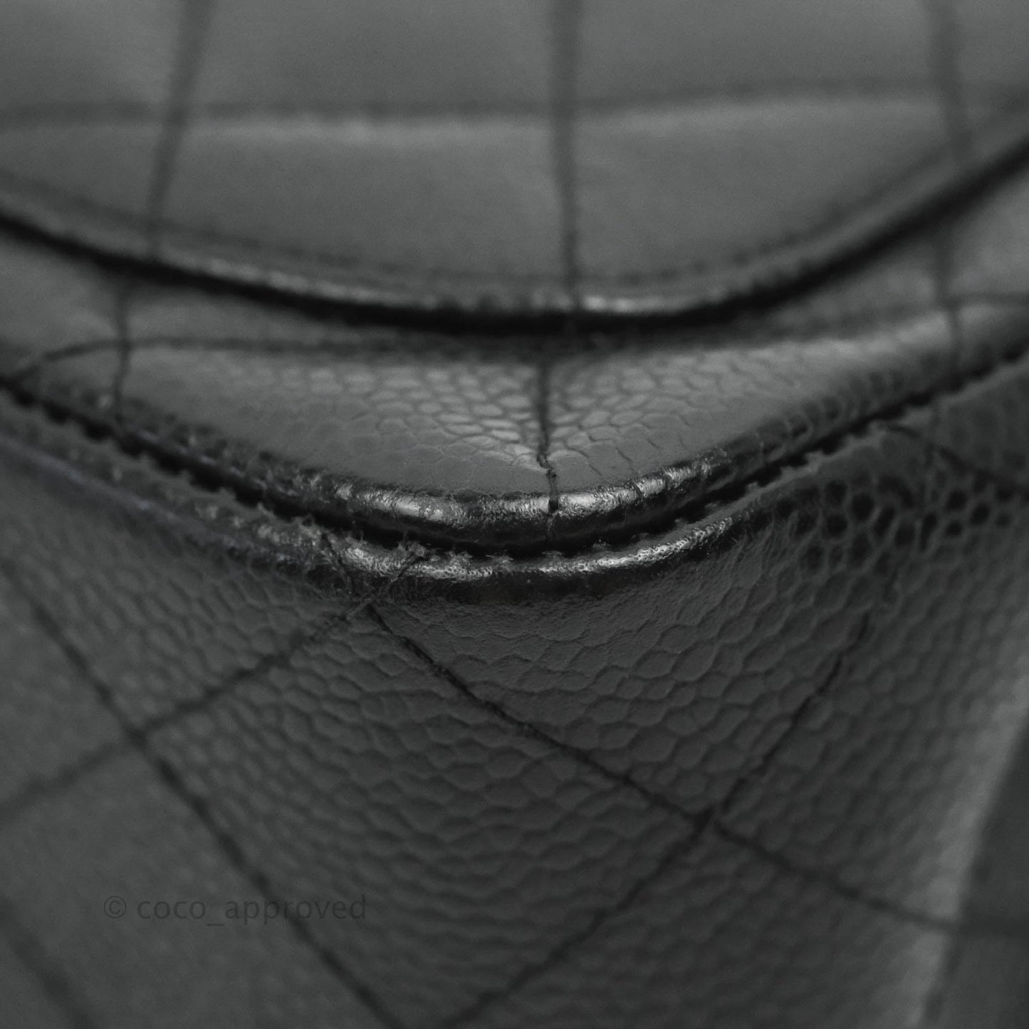 Chanel Mini Square Quilted Black Caviar Silver Hardware