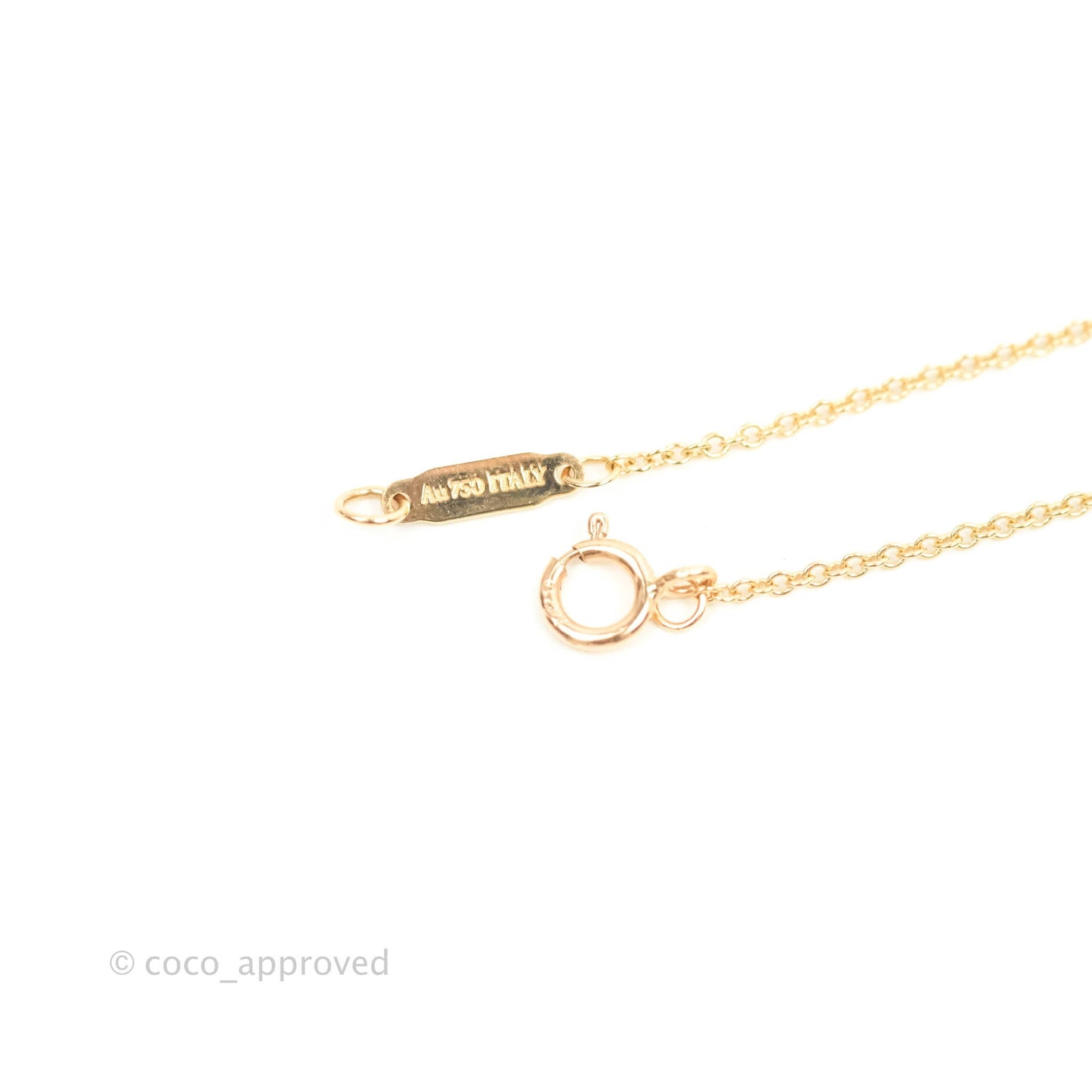 Tiffany & Co. 18K Rose Gold Diamond T Smile Small Pendant