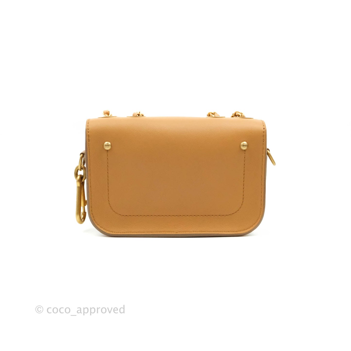 Chanel Quilted Flap With Coin Purse Caramel Calfskin Aged Gold Hardware 19K