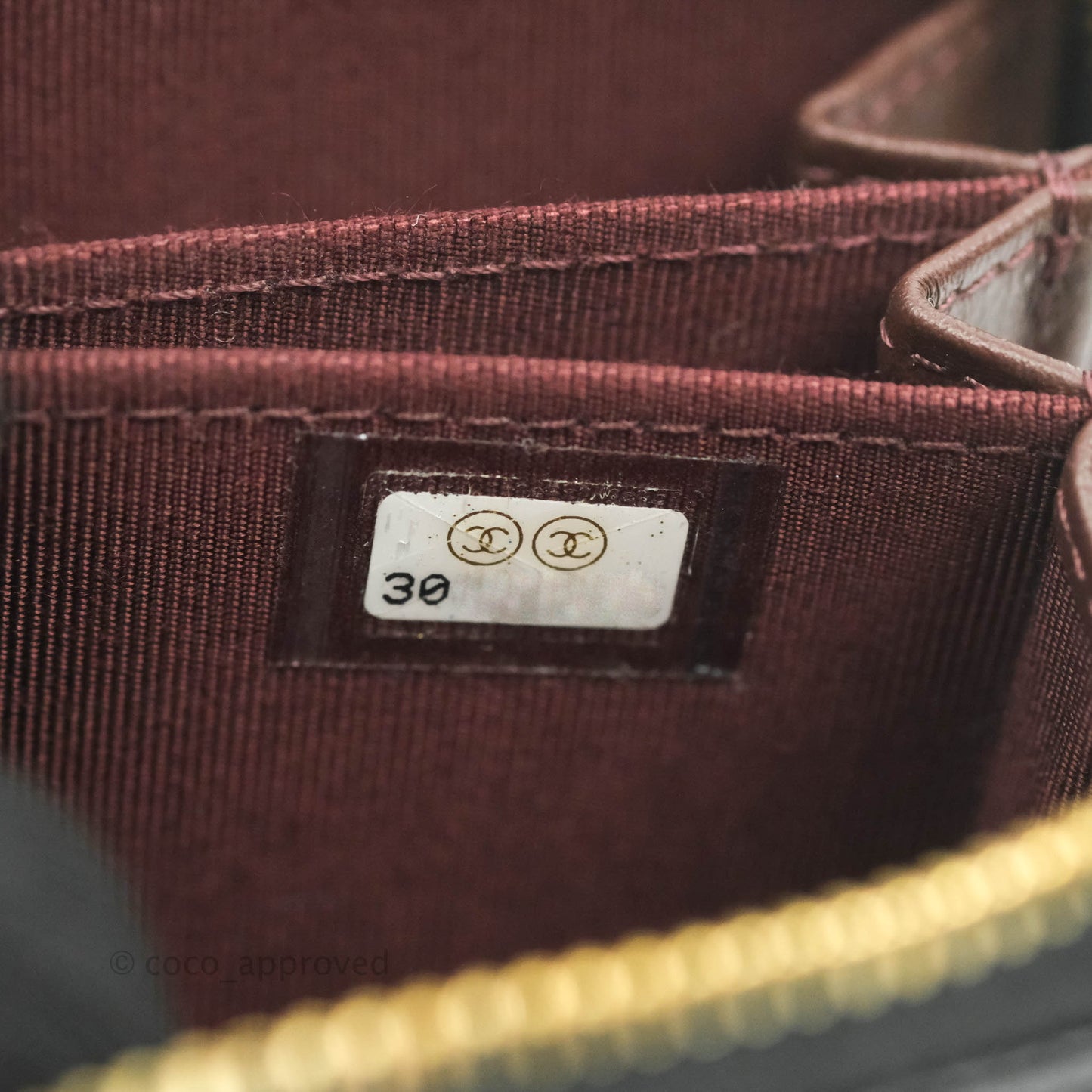 Chanel Classic Zipped Coin Purse Black Caviar Gold Hardware