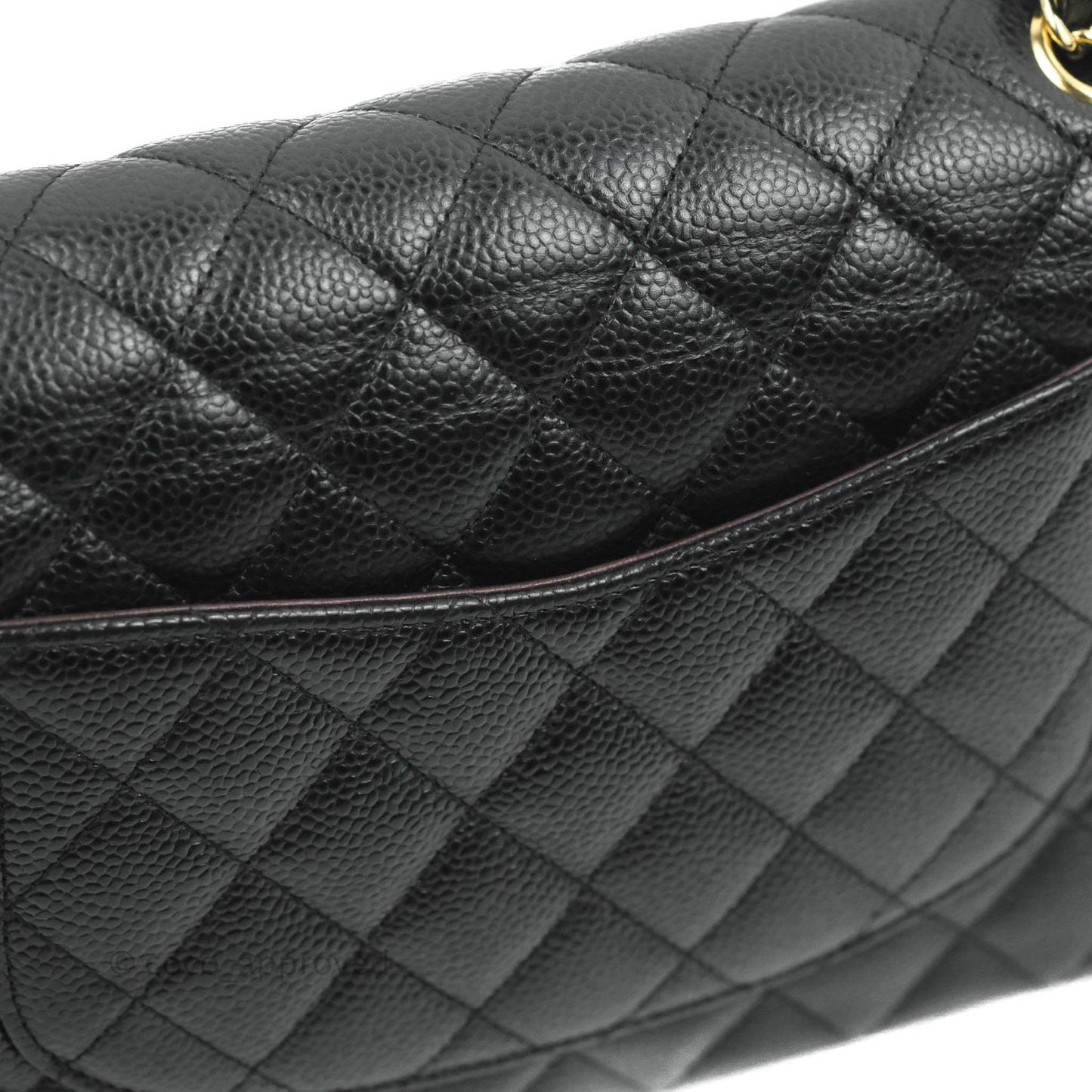 Chanel Classic M/L Medium Double Flap Black Caviar Gold Hardware
