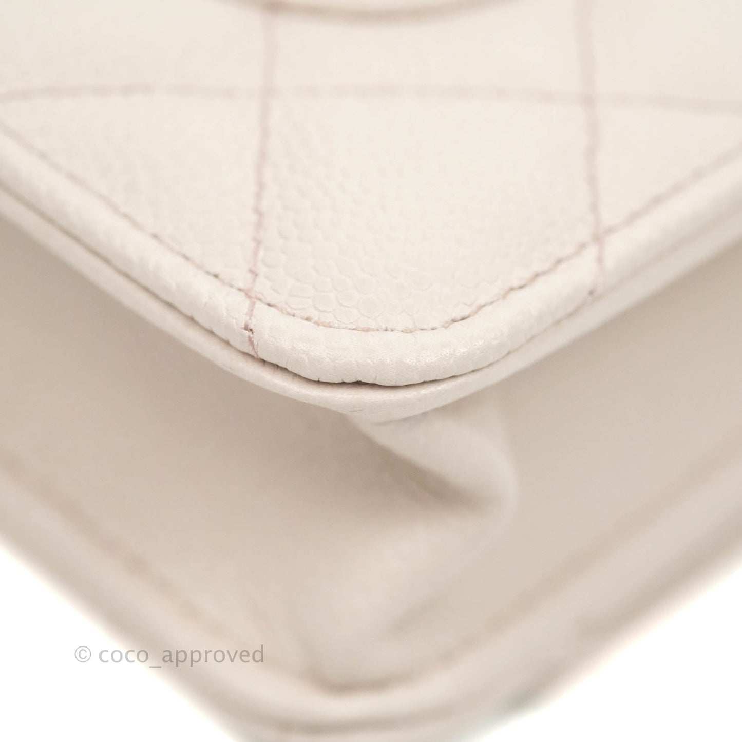 Chanel Quilted WOC Lilac Caviar CC Coco Chain Gold Hardware