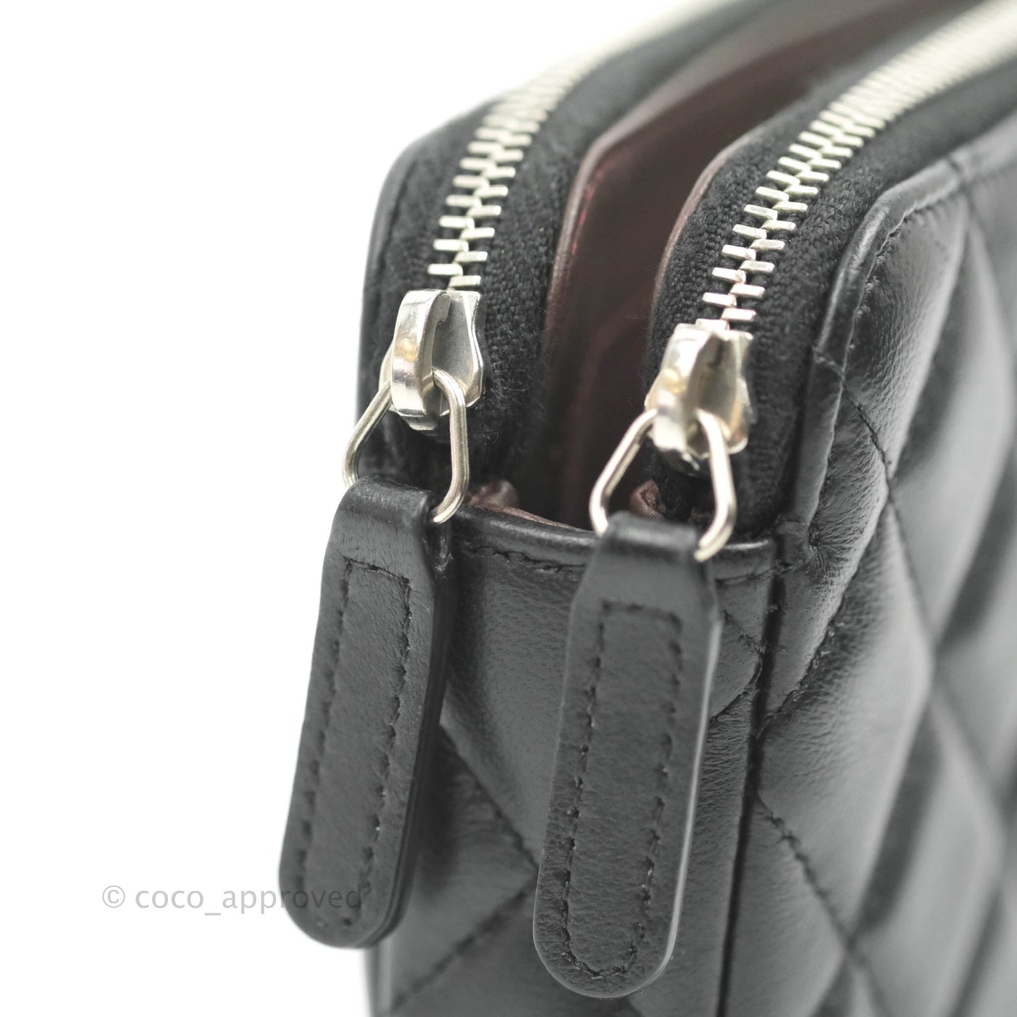 Chanel Classic Small Clutch With Chain Black Lambskin Silver Hardware
