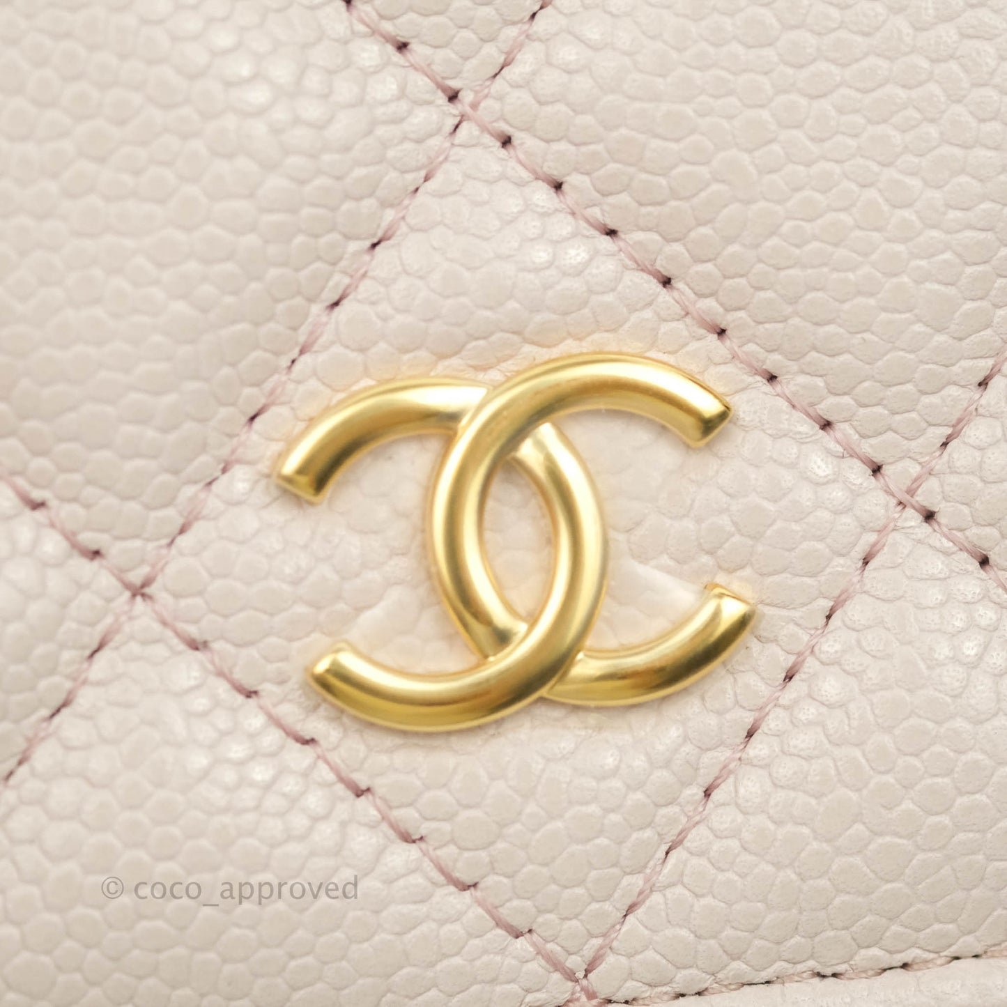 Chanel Quilted WOC Lilac Caviar CC Coco Chain Gold Hardware
