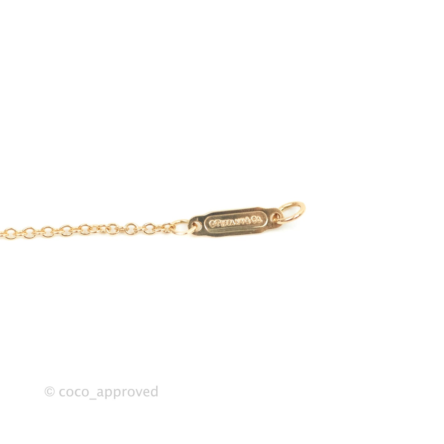 Tiffany & Co. 18K Rose Gold Diamond T Smile Small Pendant