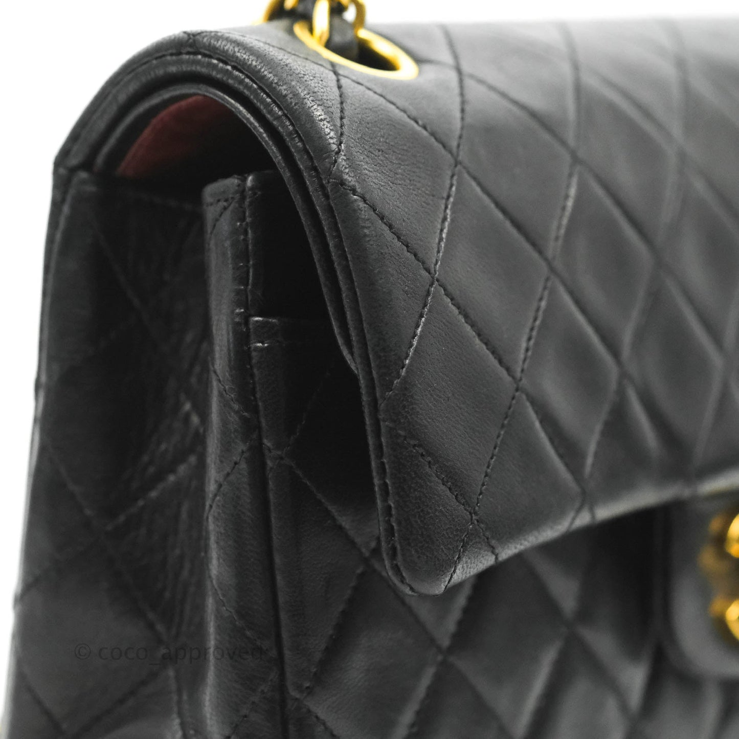 Chanel Classic Vintage Small S/M Flap Black Lambskin 24K Gold Hardware